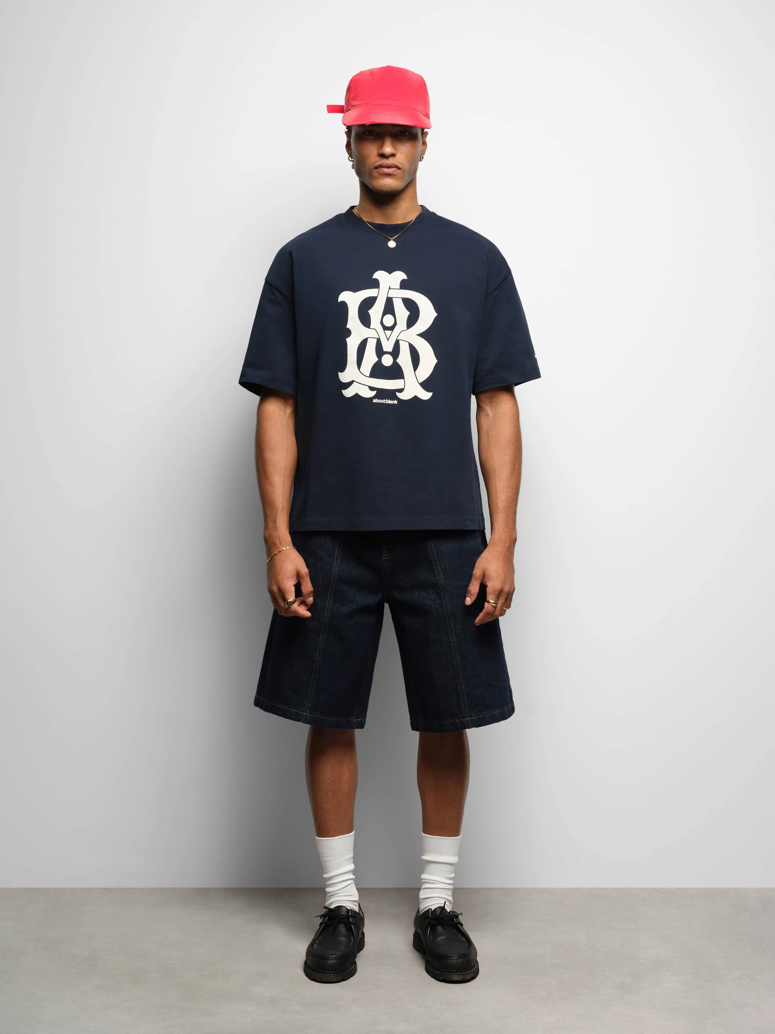 varsity t-shirt navy/ecru sold by about:blank product image thumbnail 2