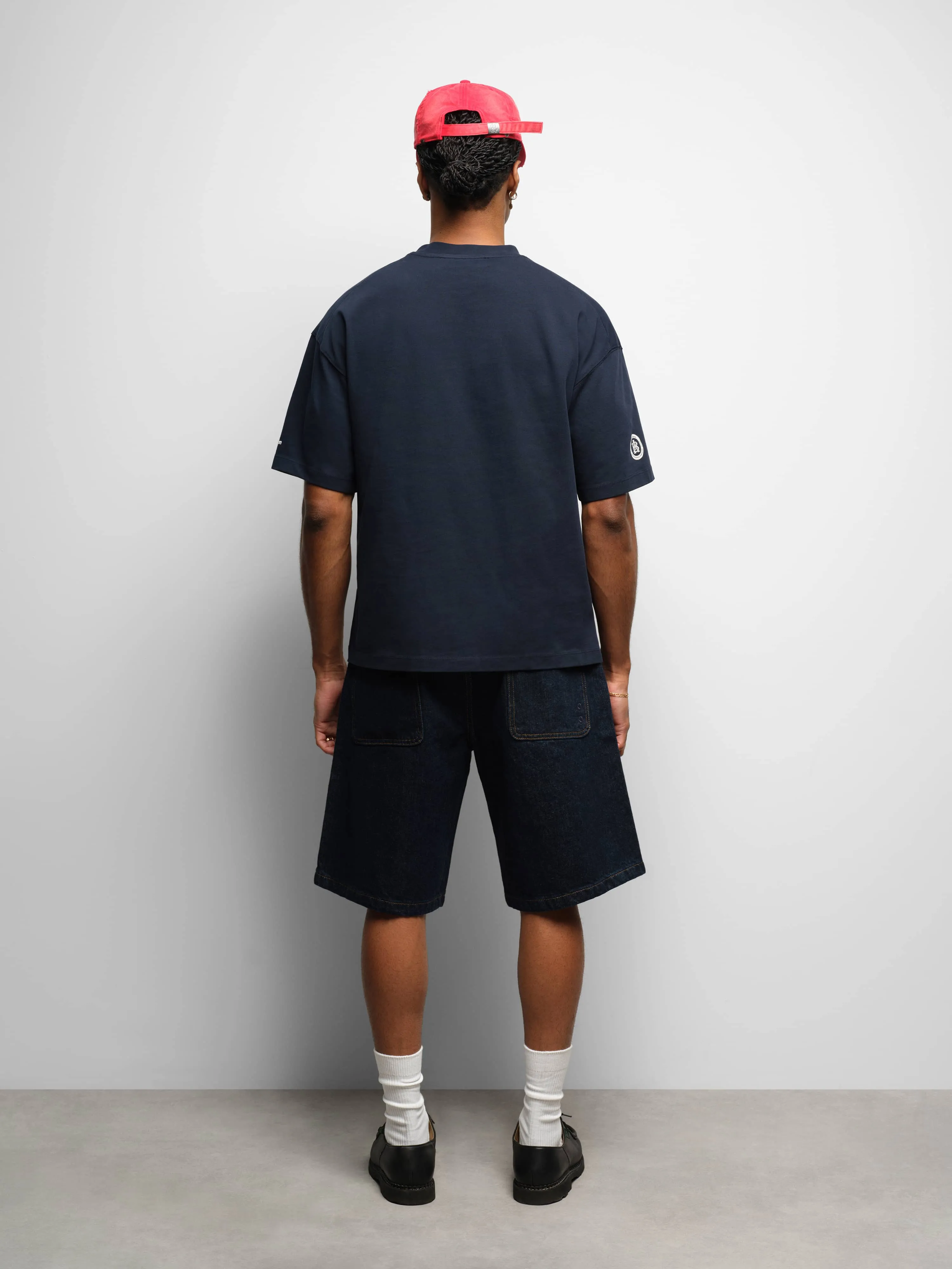 varsity t-shirt navy/ecru sold by about:blank product image thumbnail 3