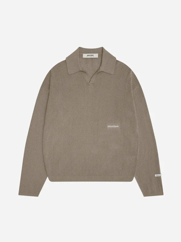 resort long sleeve knit polo sage made by about:blank