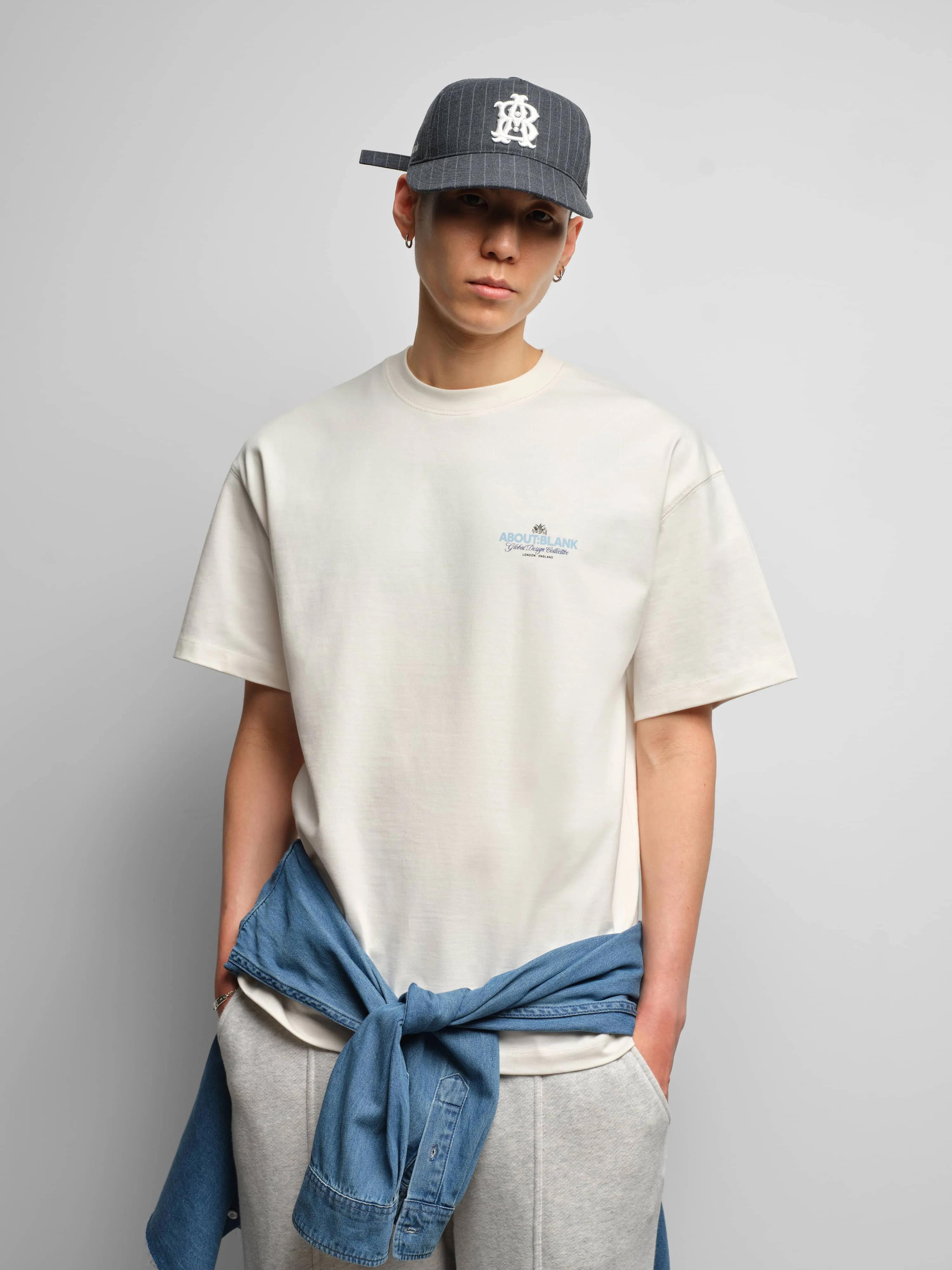 blazon t-shirt oat/blue sold by about:blank product image thumbnail 4