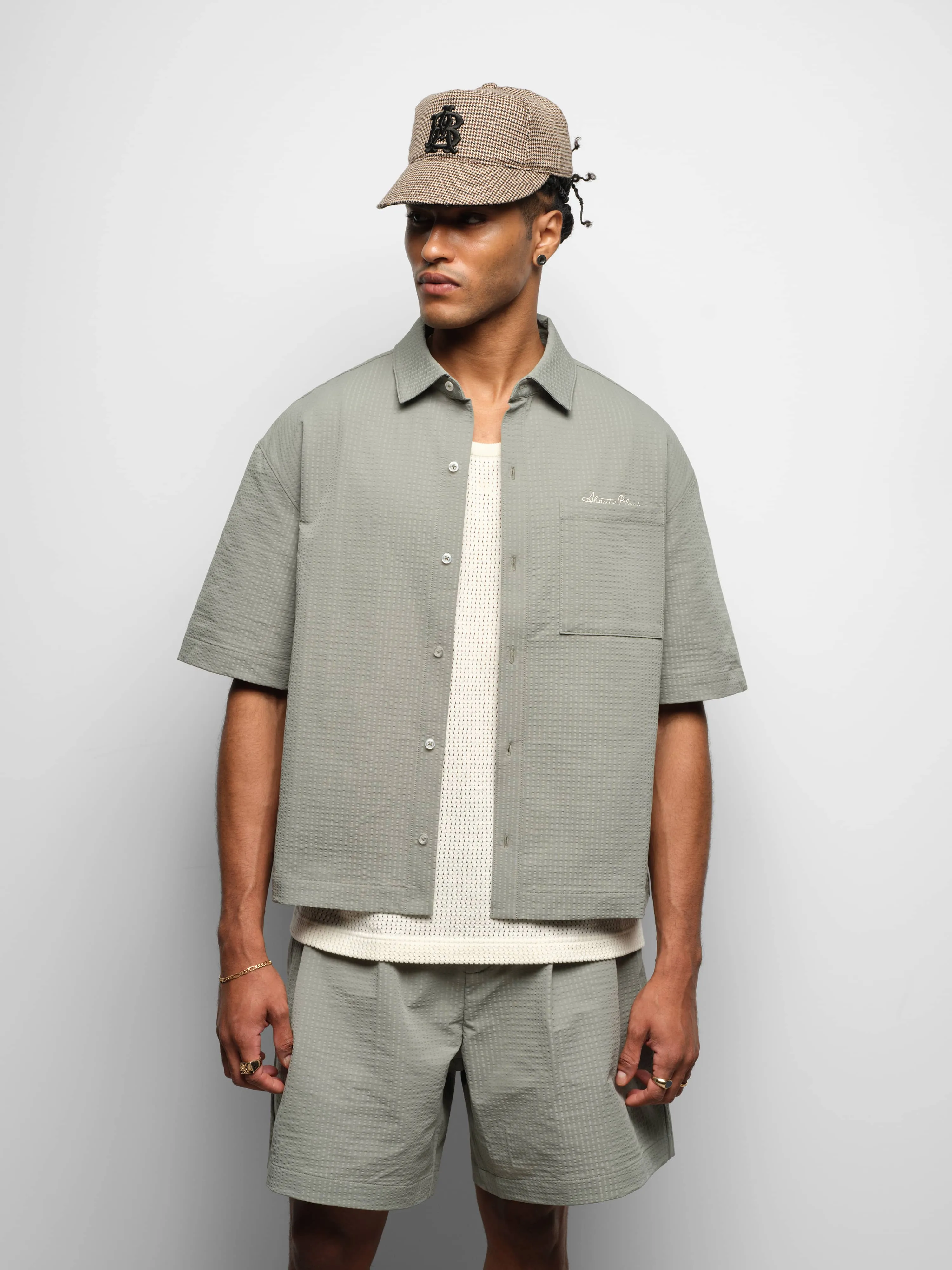 textured shirt sage sold by about:blank product image thumbnail 5
