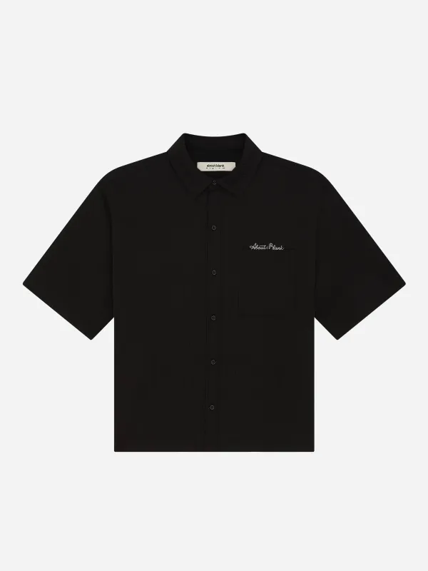 textured shirt black made by about:blank