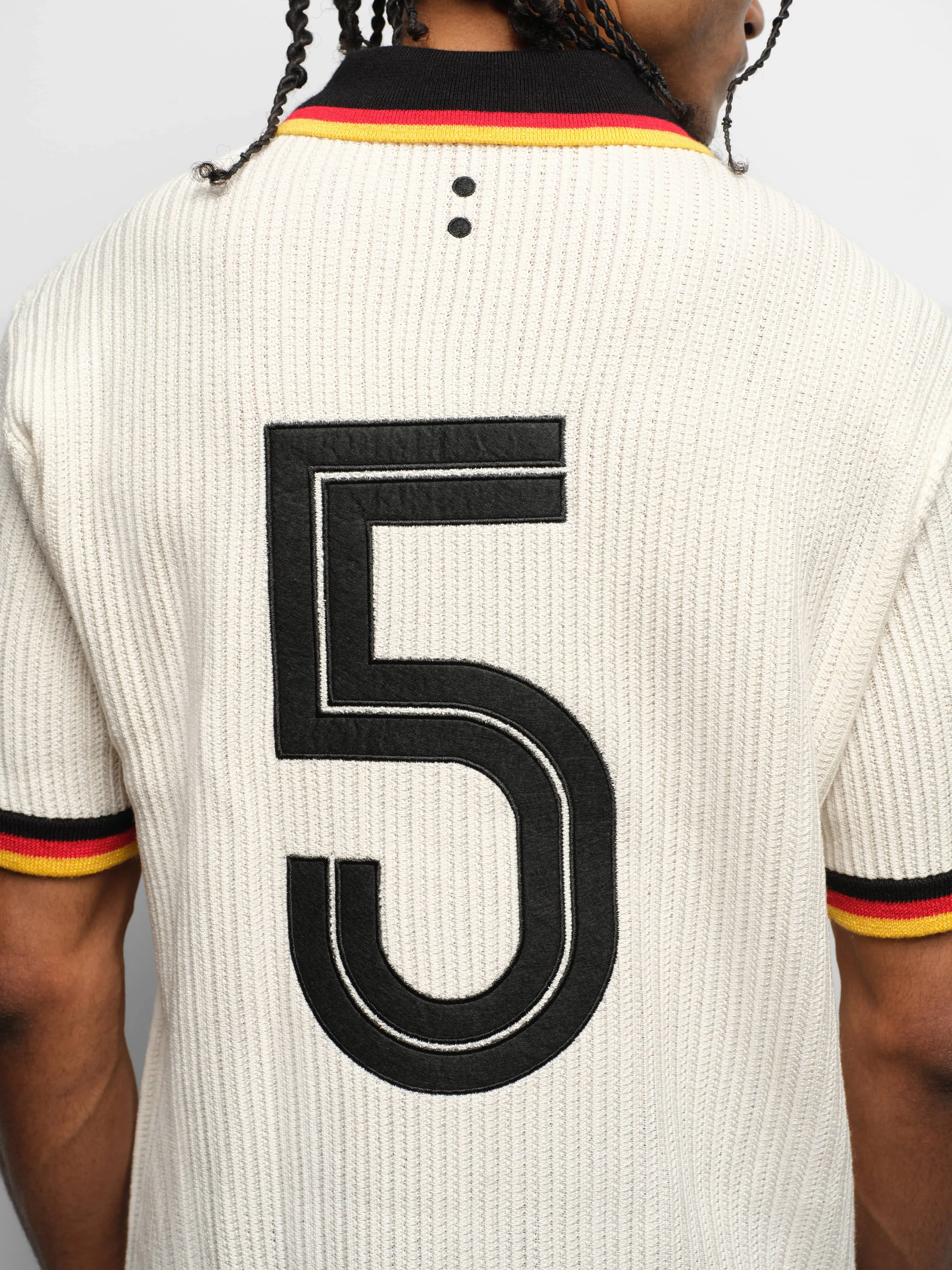 knitted football shirt white/black sold by about:blank product image thumbnail 5