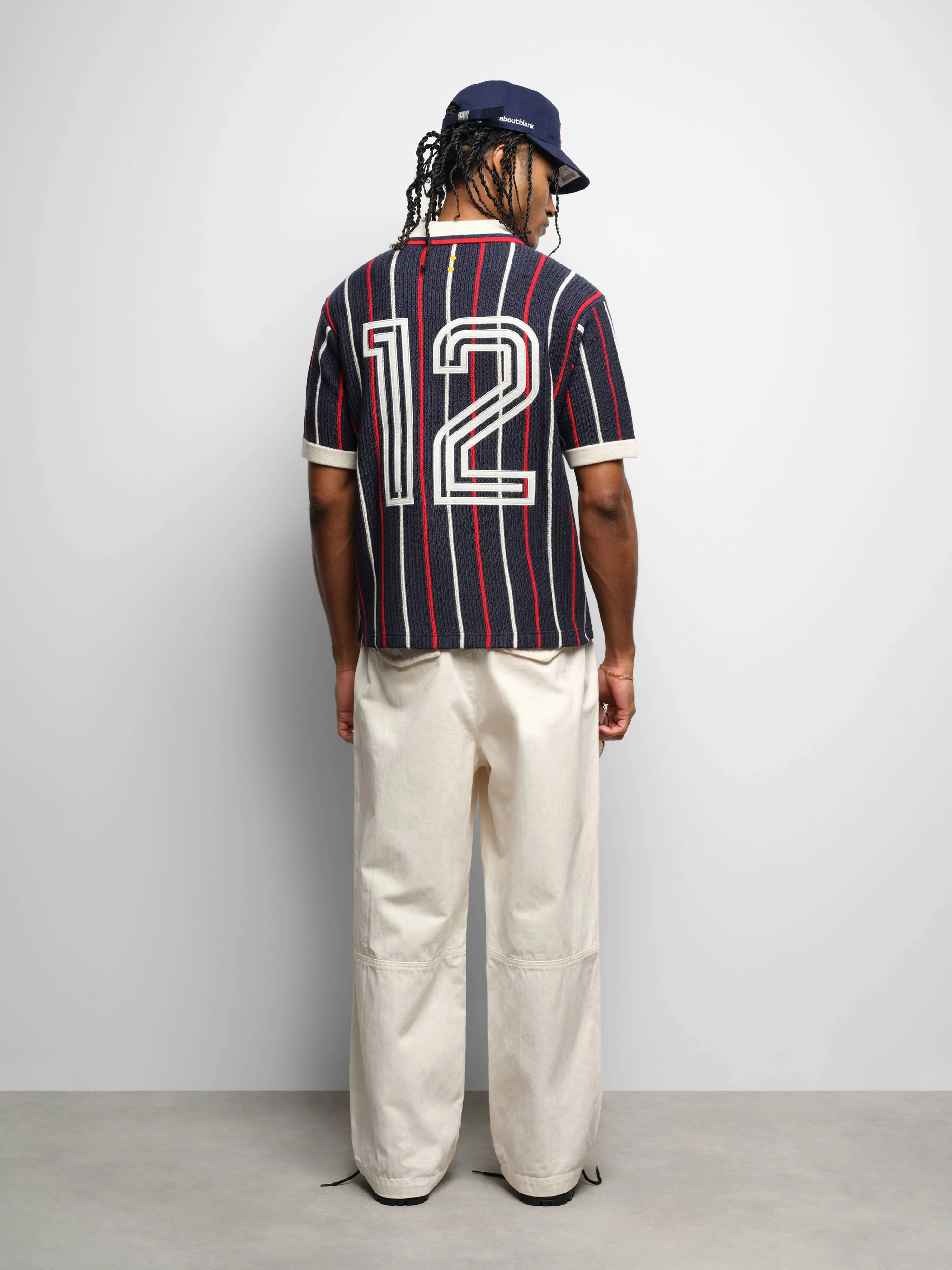 knitted football shirt navy/red/white sold by about:blank product image thumbnail 3