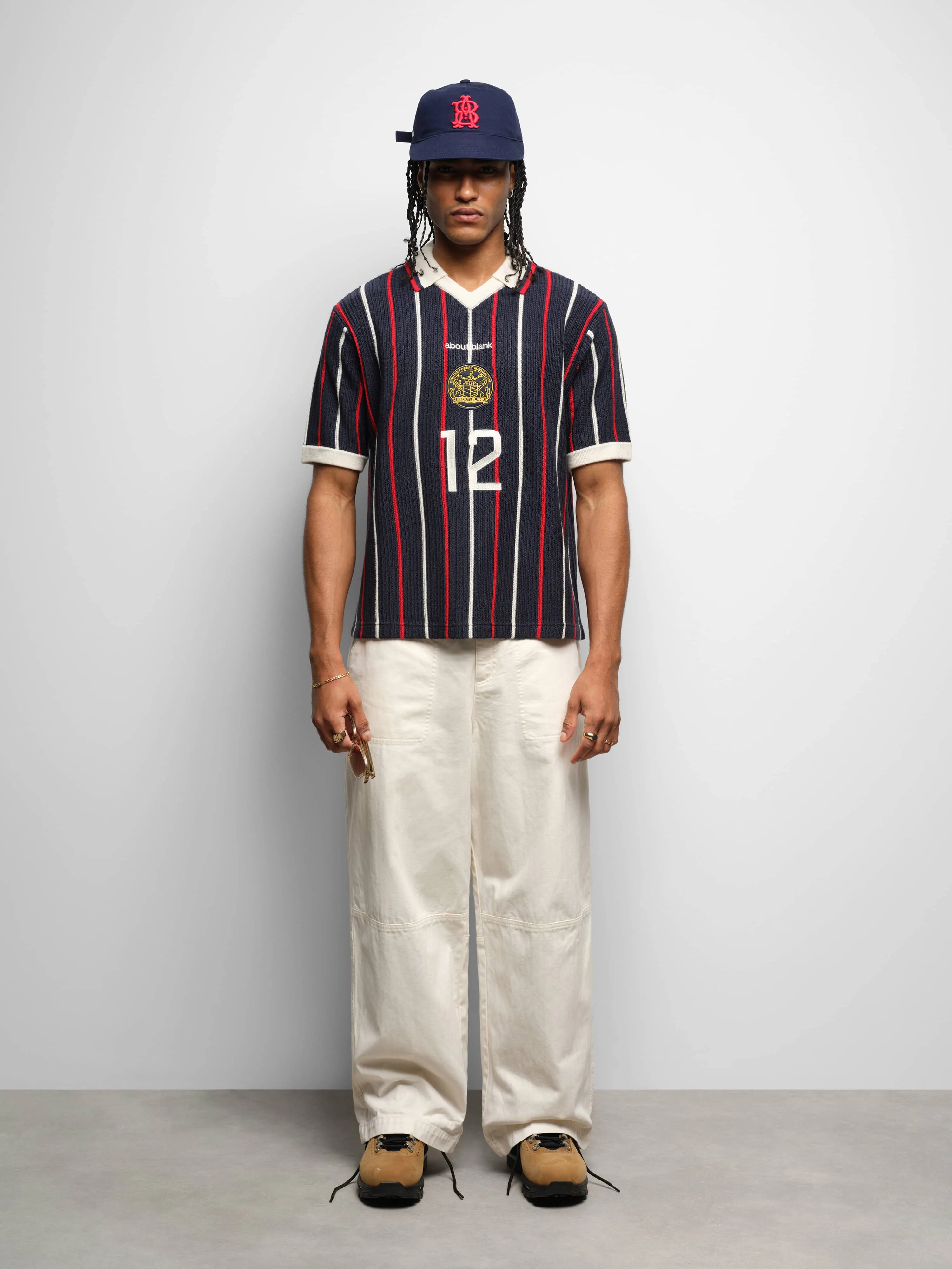 knitted football shirt navy/red/white sold by about:blank product image thumbnail 2