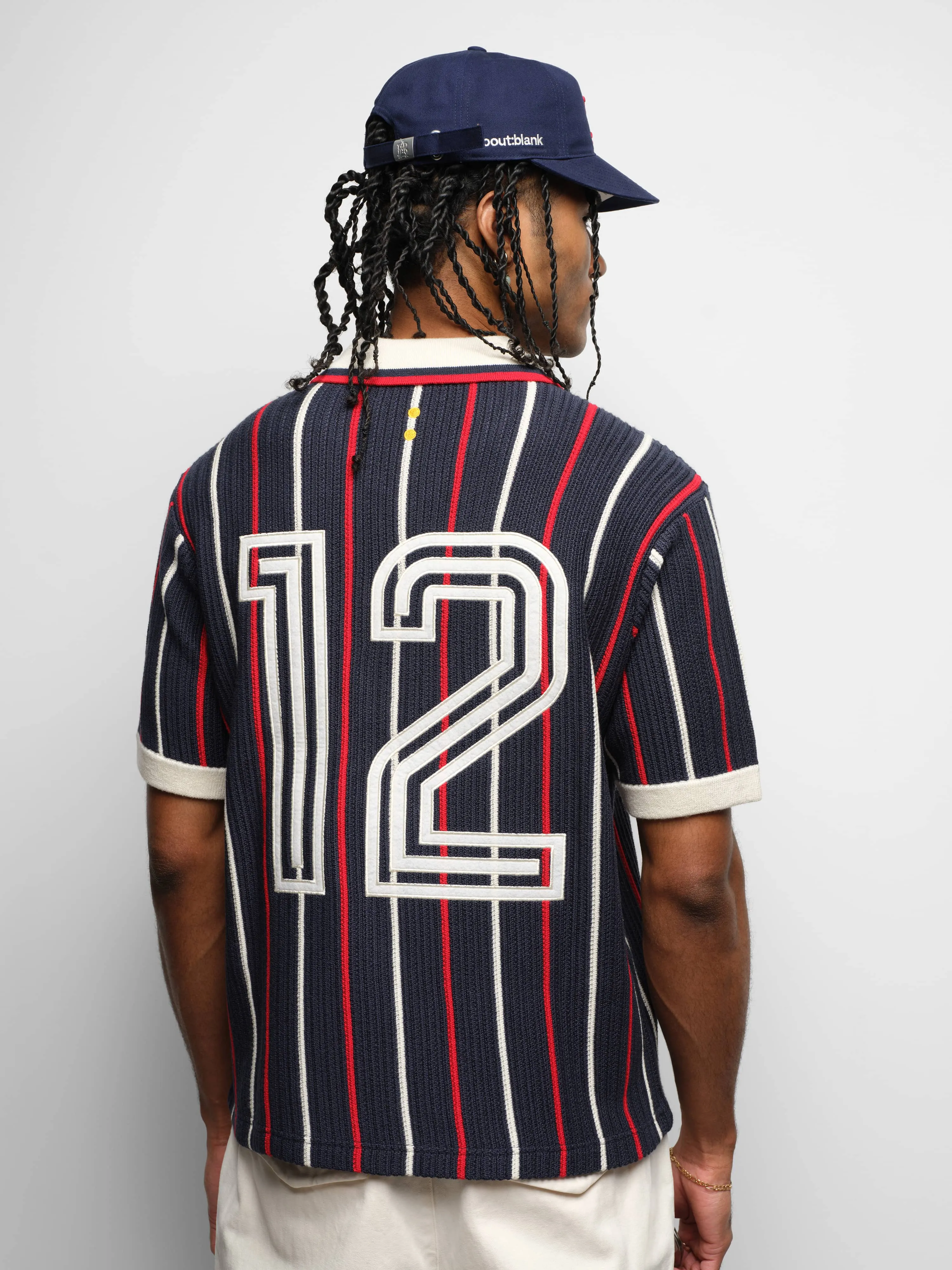 knitted football shirt navy/red/white sold by about:blank product image thumbnail 5