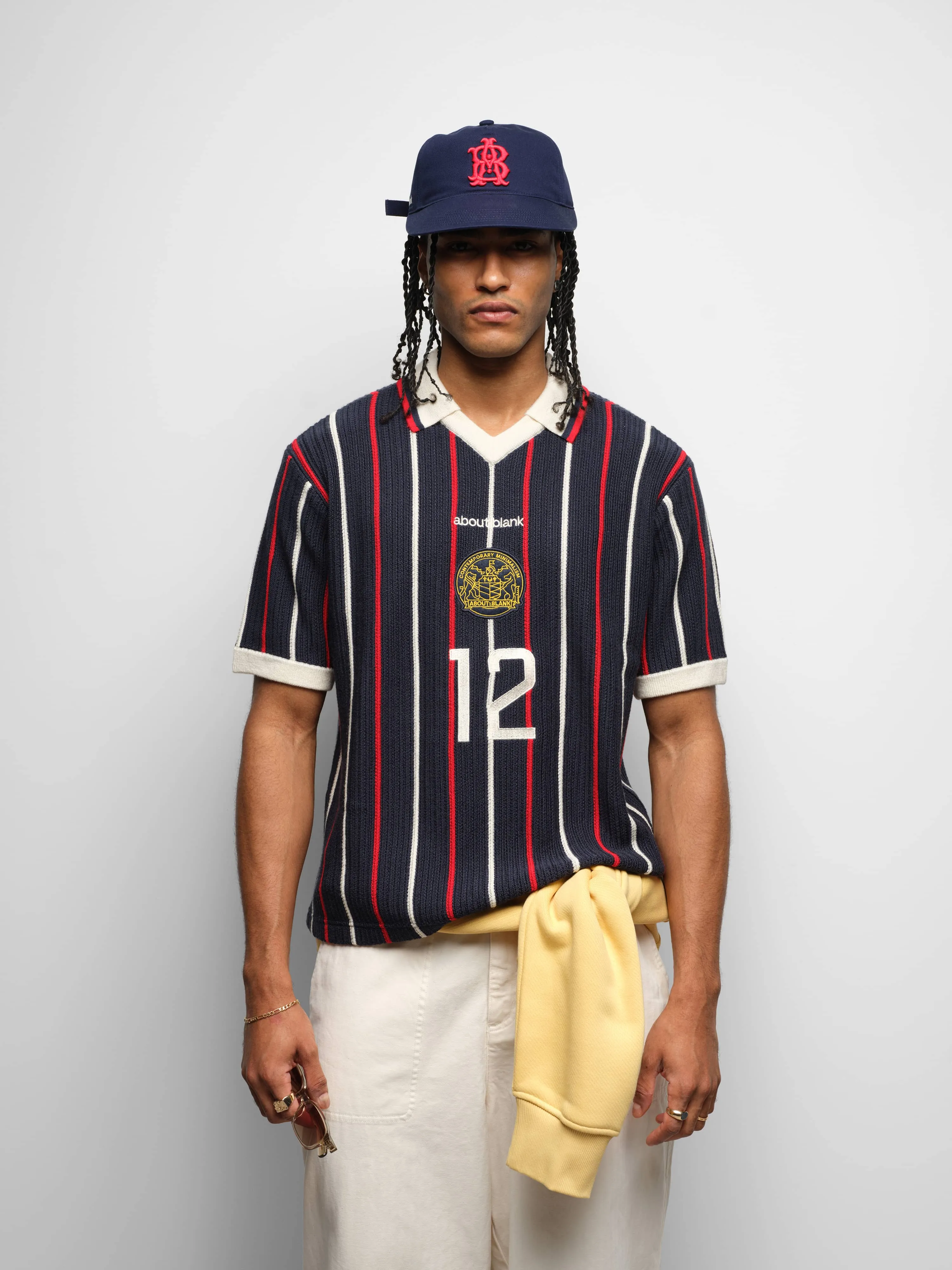 knitted football shirt navy/red/white sold by about:blank product image thumbnail 4