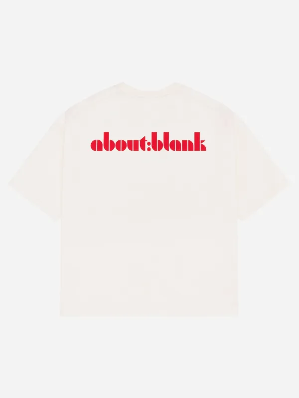 haus t-shirt oat/red made by about:blank
