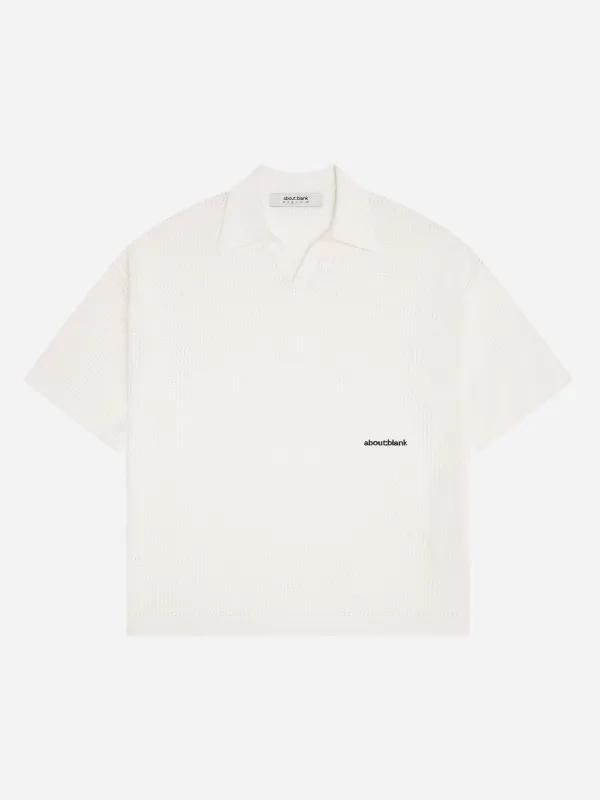 resort knit polo oat made by about:blank