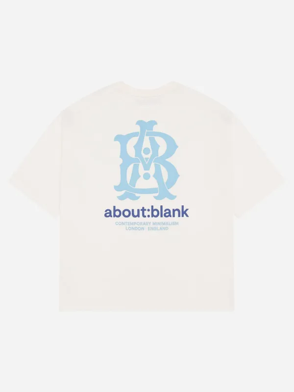 insignia t-shirt oat/navy/blue made by about:blank