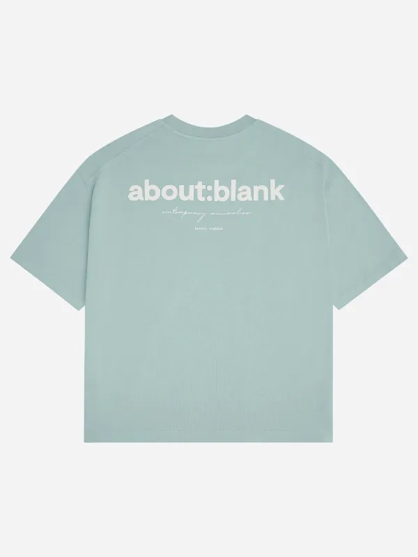 box t-shirt tourmaline/ecru made by about:blank