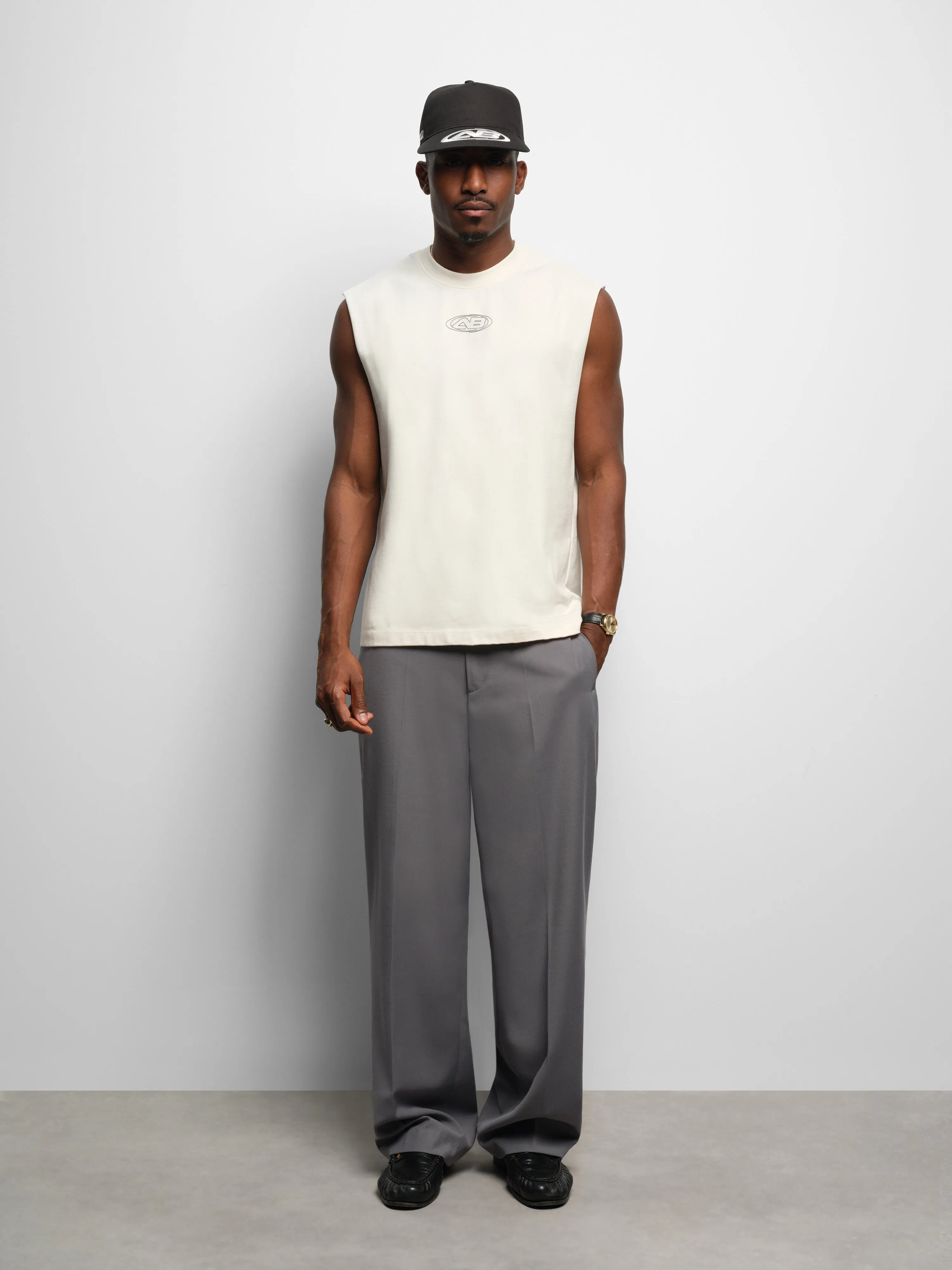 ellipse sleeveless t-shirt oat sold by about:blank product image thumbnail 2