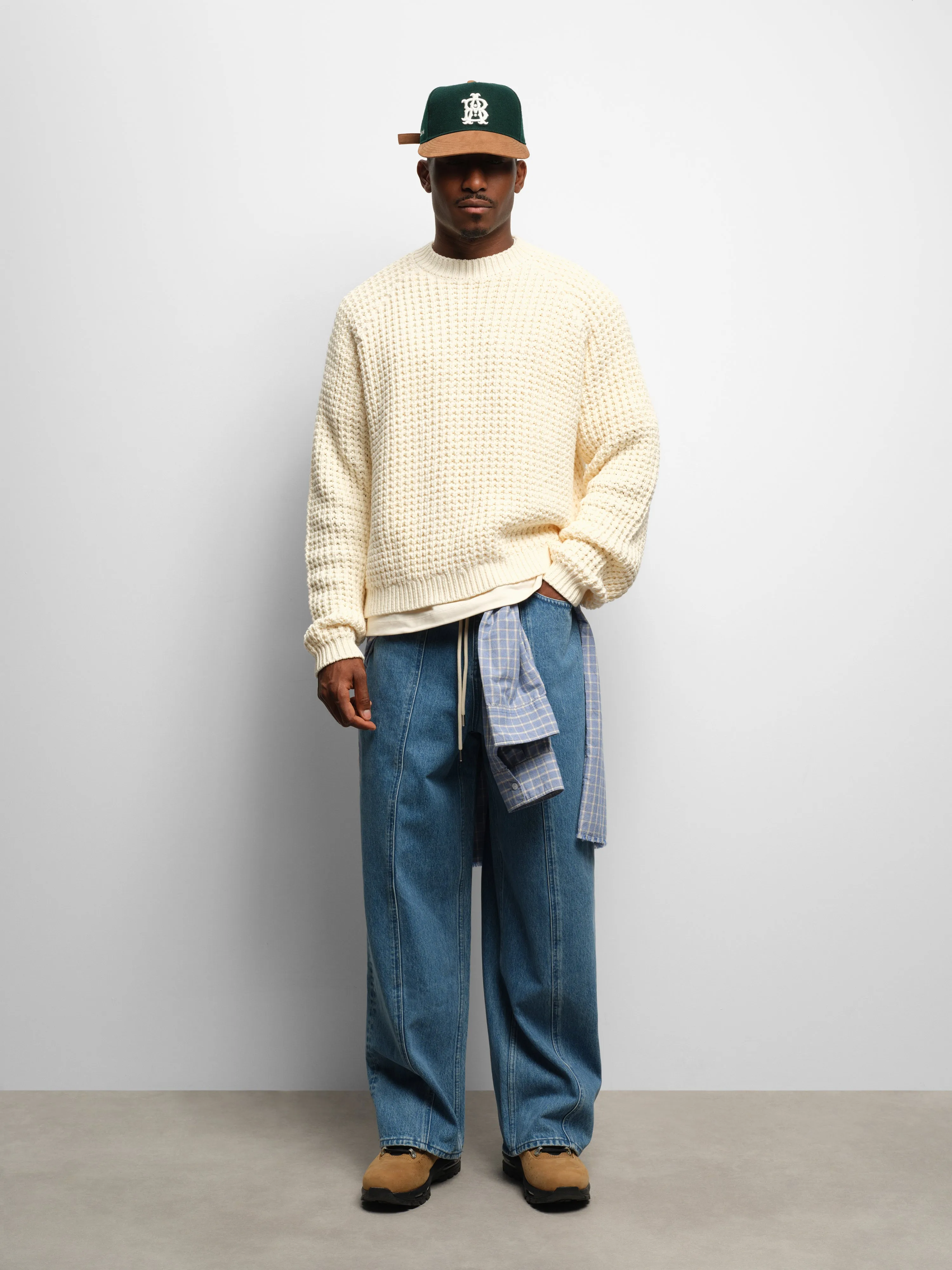 moss stitch crew ecru sold by about:blank product image thumbnail 2