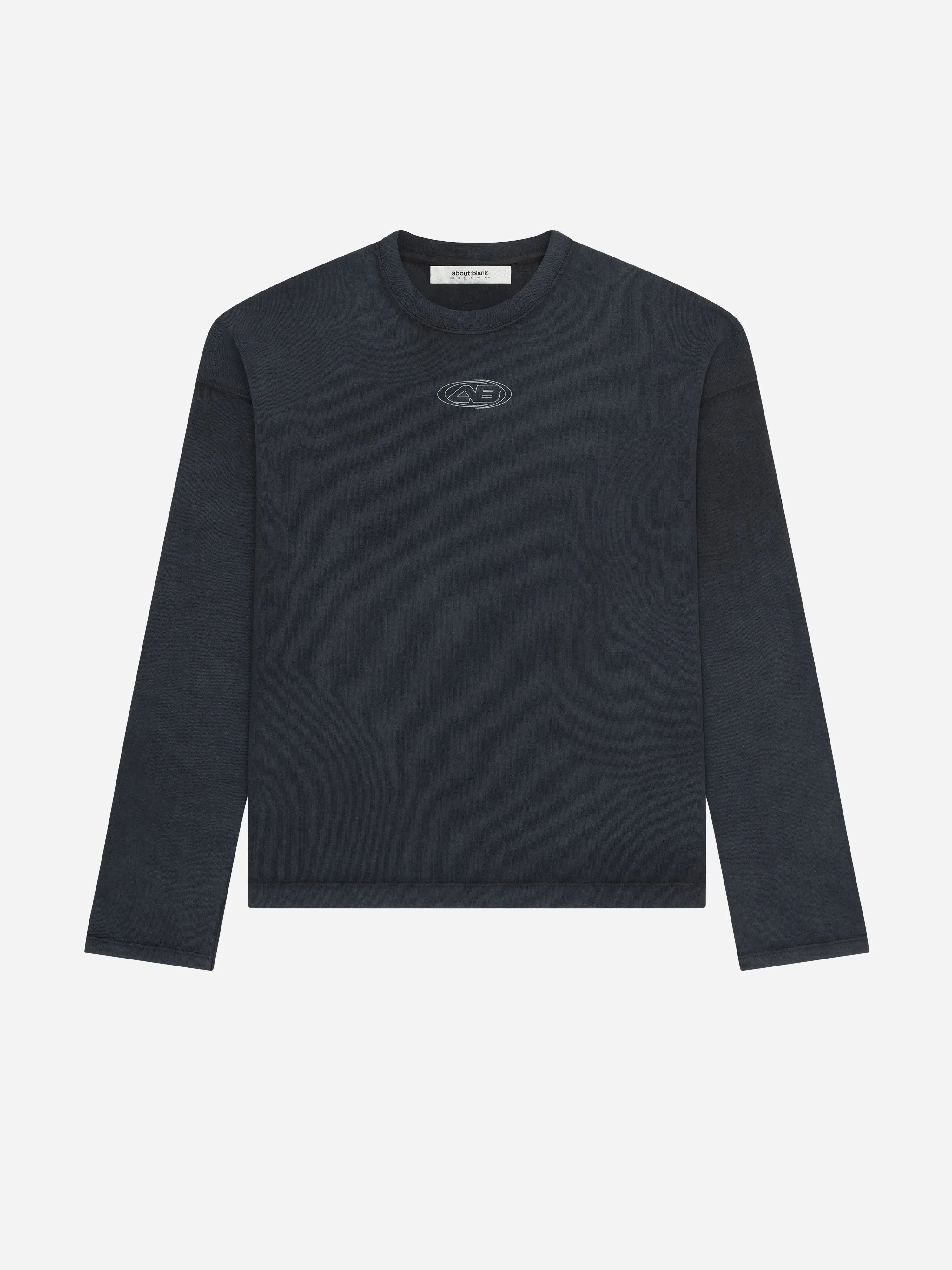 outline ellipse long sleeve t-shirt black sold by about:blank