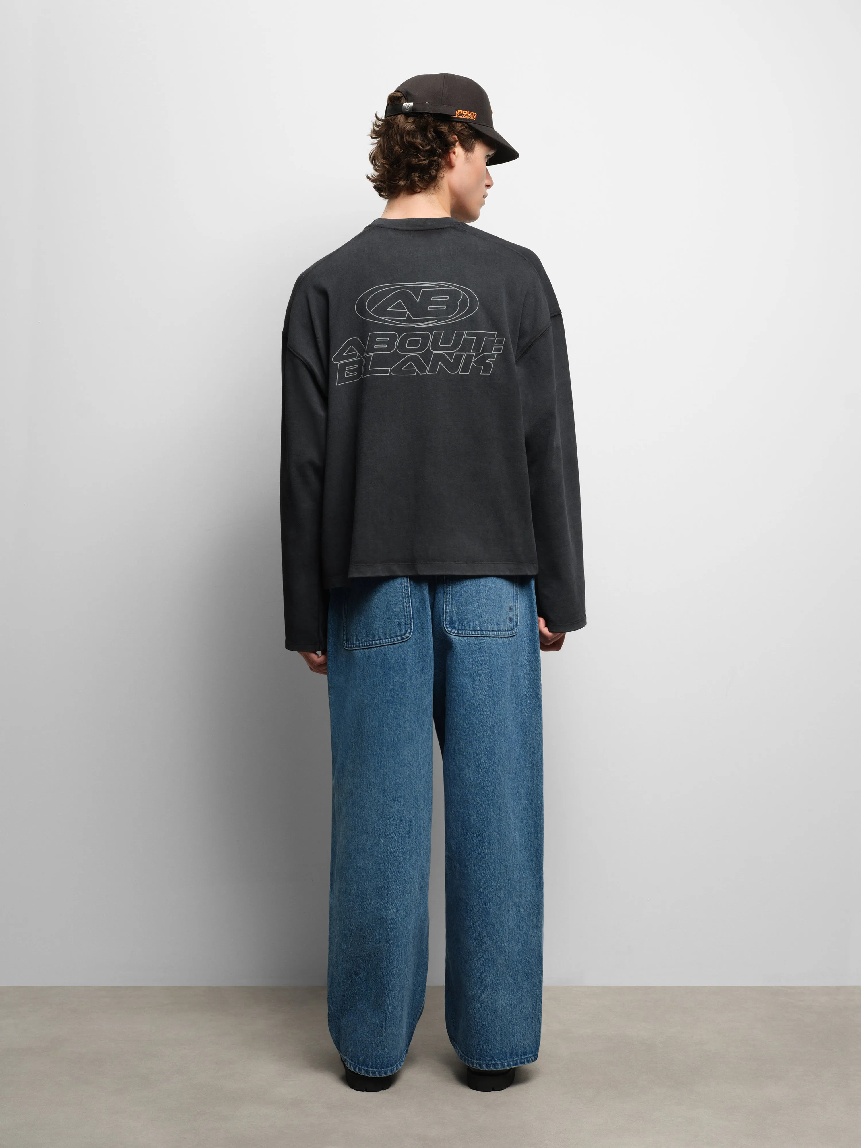 outline ellipse long sleeve t-shirt black sold by about:blank product image thumbnail 3