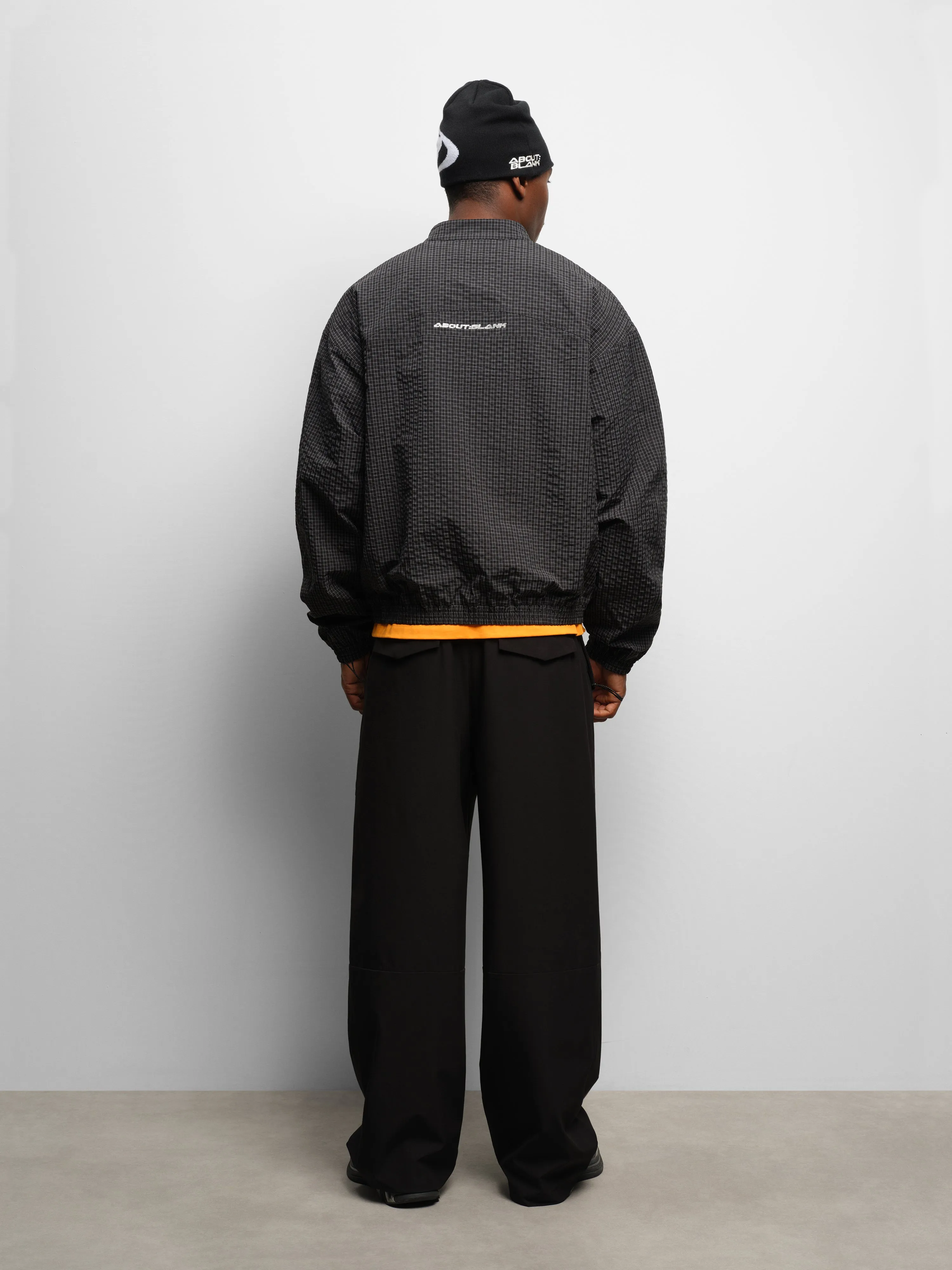 overhead oblique jacket navy check sold by about:blank product image thumbnail 3