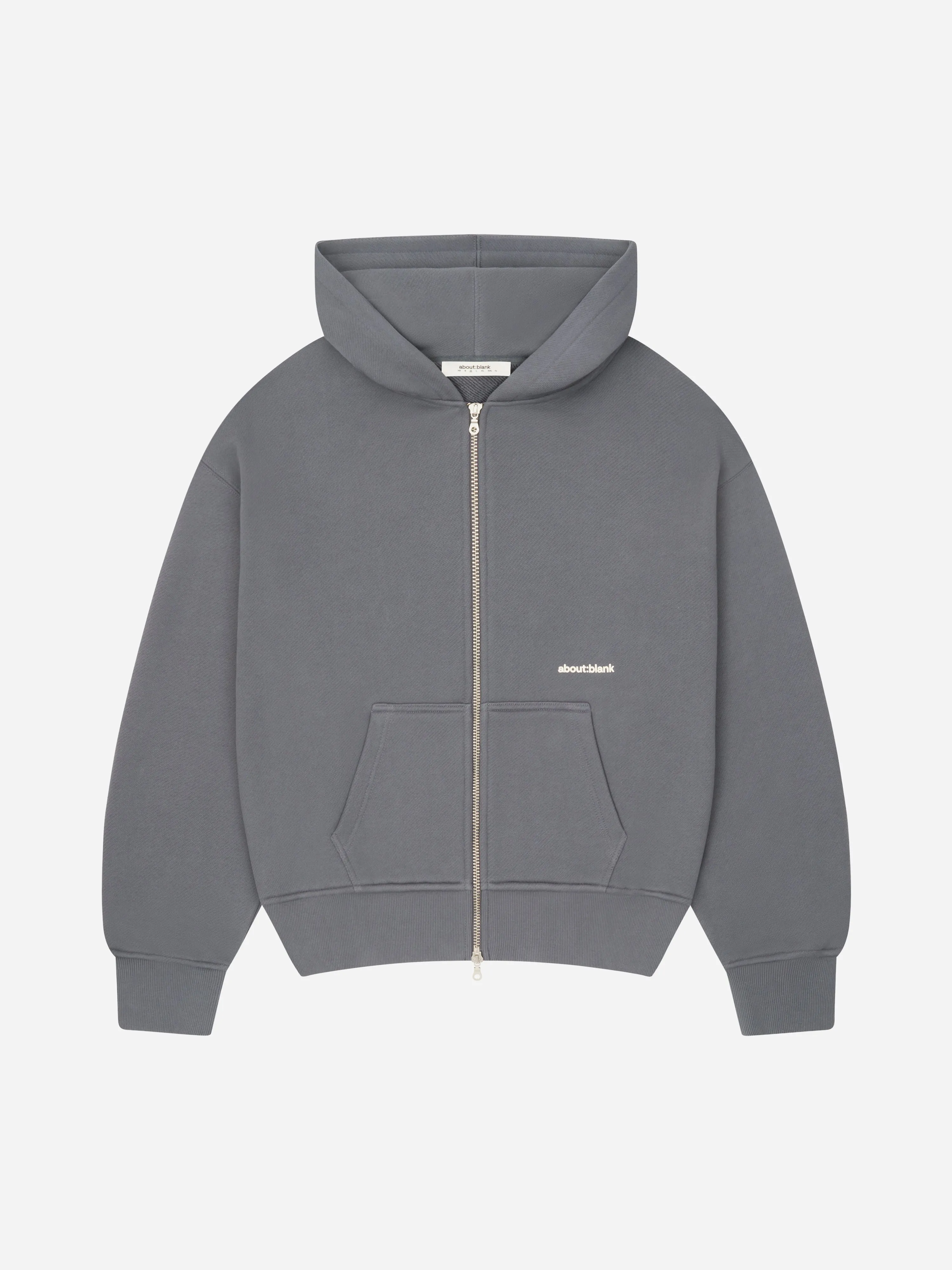 box zip hoodie turbulence/ecru sold by about:blank