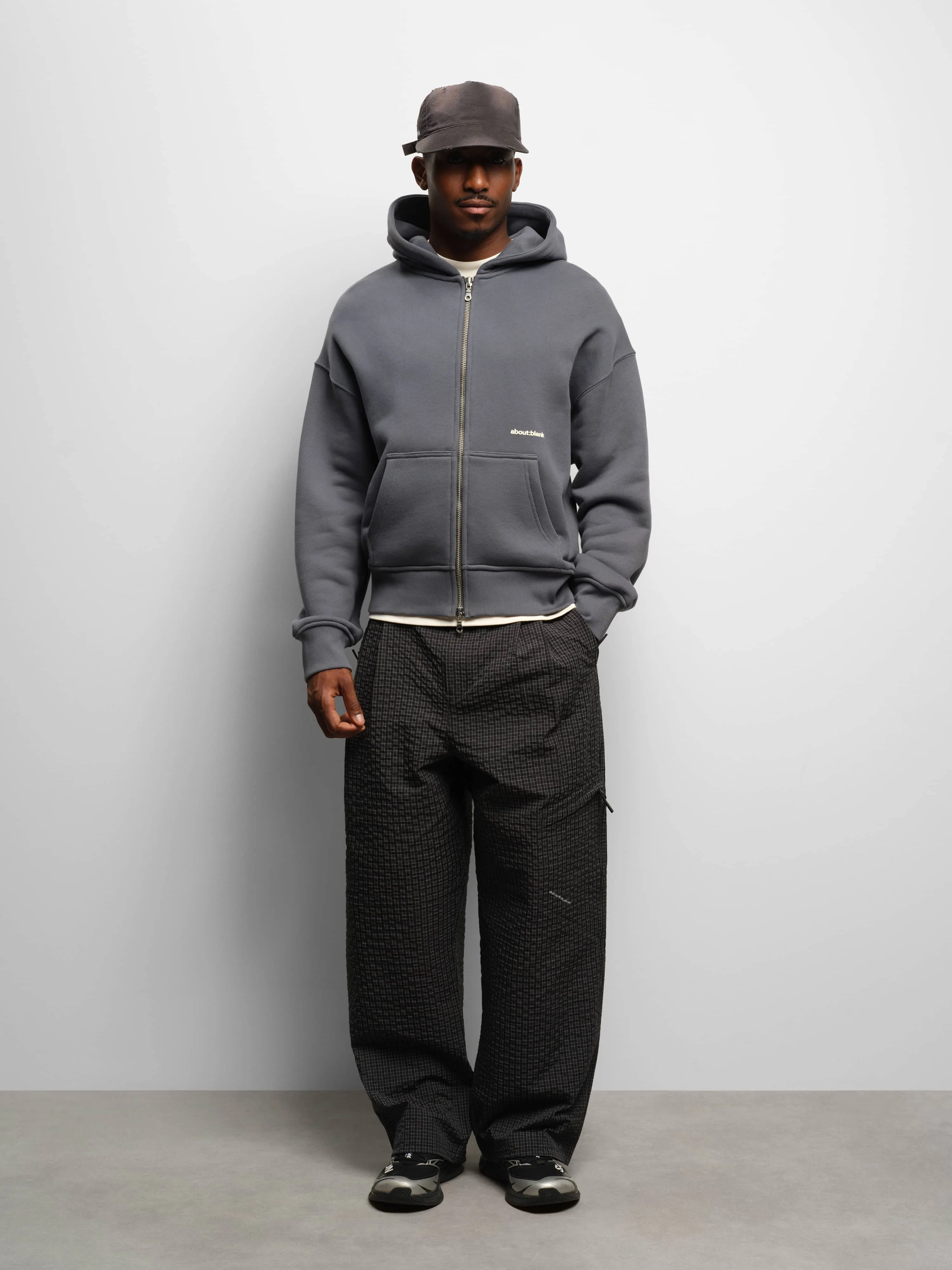 box zip hoodie turbulence/ecru sold by about:blank product image thumbnail 2