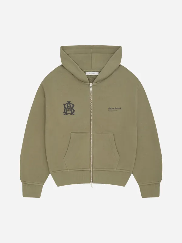 dual logo zip hoodie clover/black made by about:blank