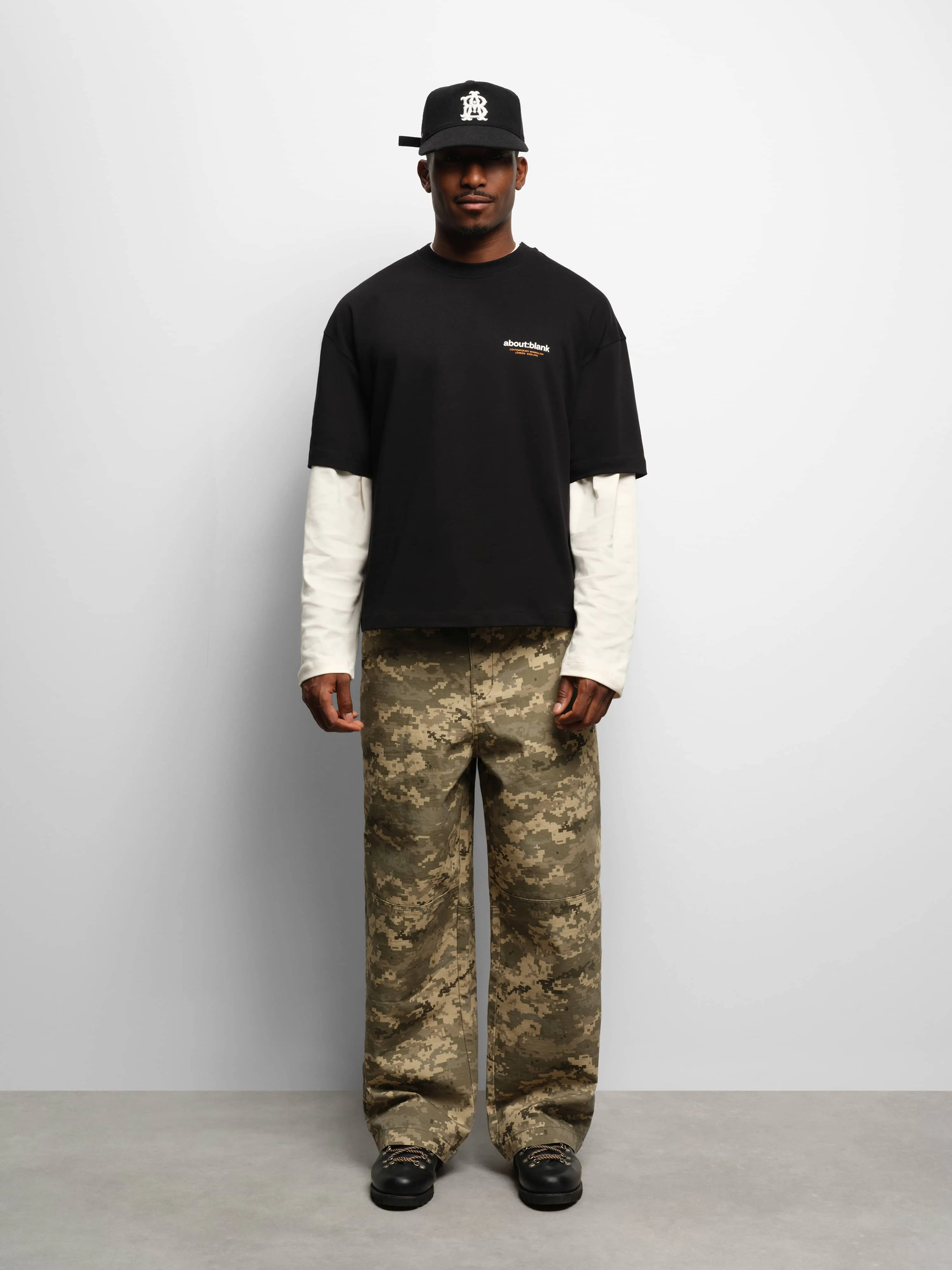 insignia t-shirt black/ecru/orange sold by about:blank product image thumbnail 2