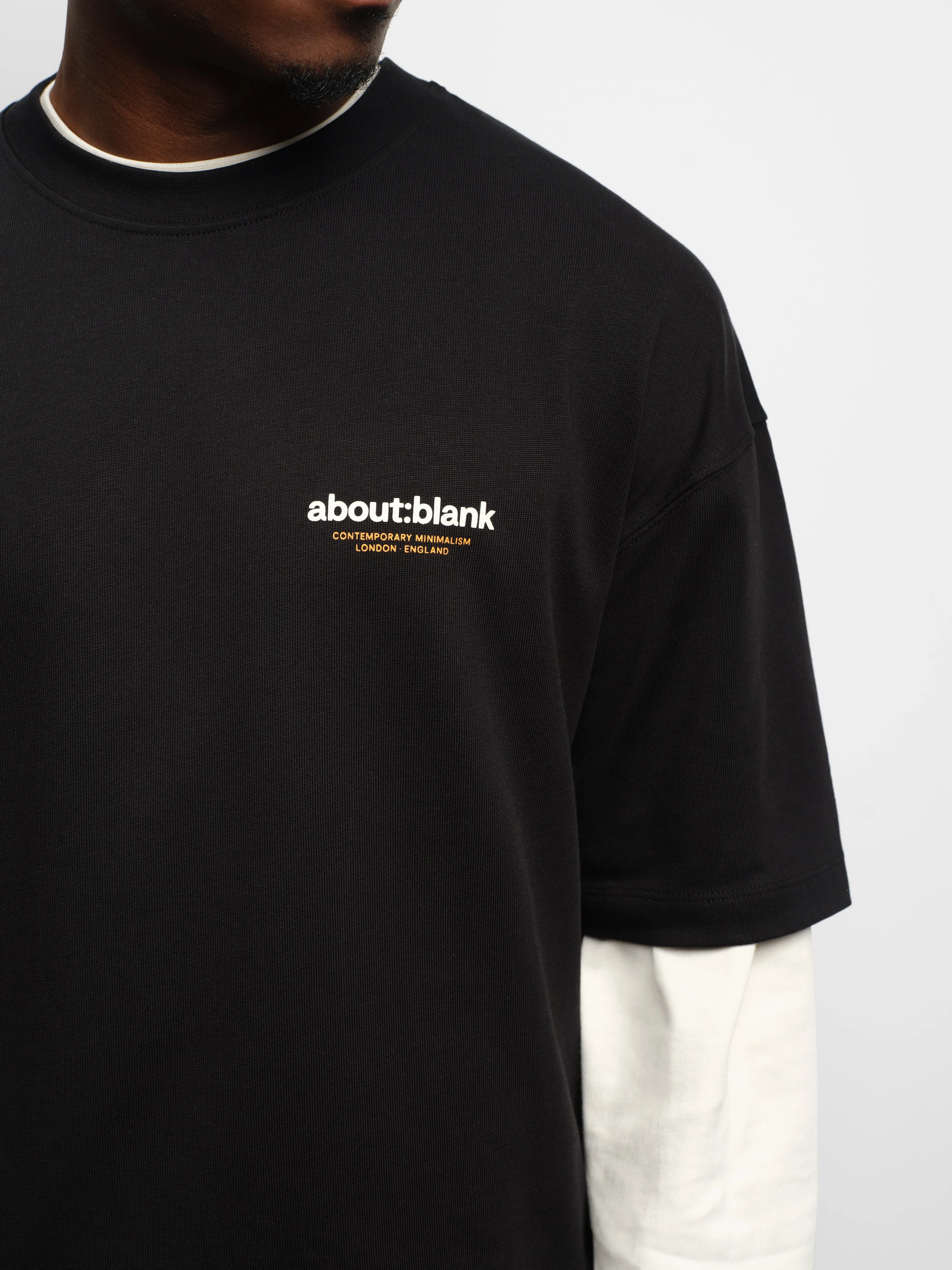 insignia t-shirt black/ecru/orange sold by about:blank product image thumbnail 5