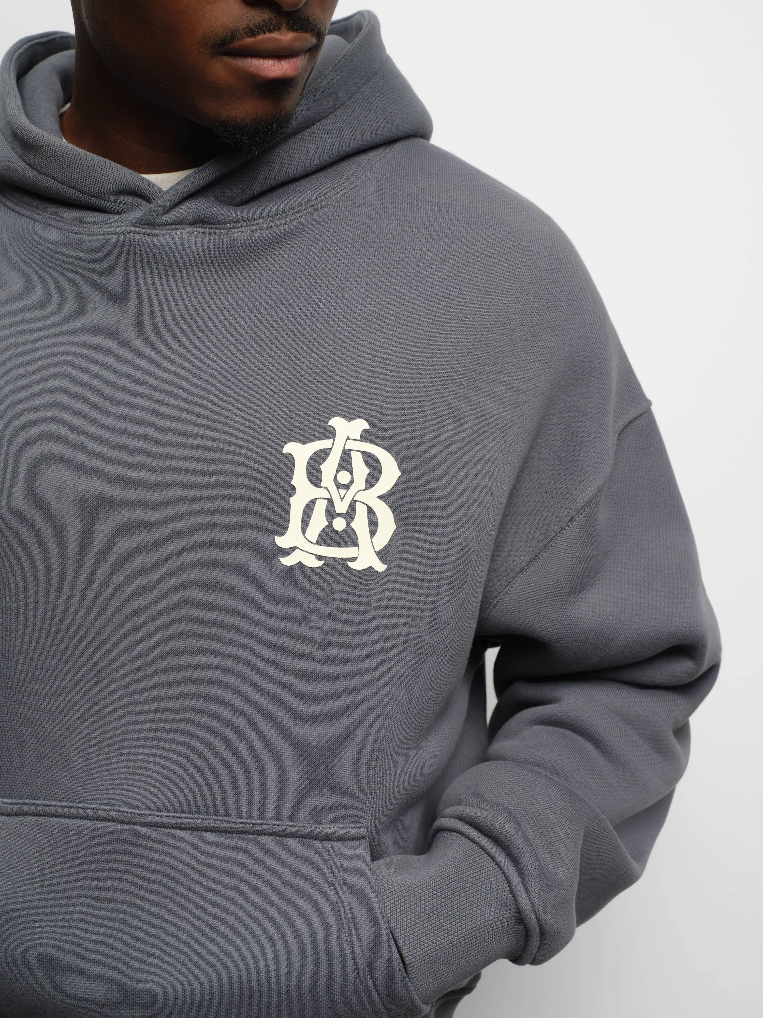 monogram hoodie turbulence/ecru sold by about:blank product image thumbnail 4