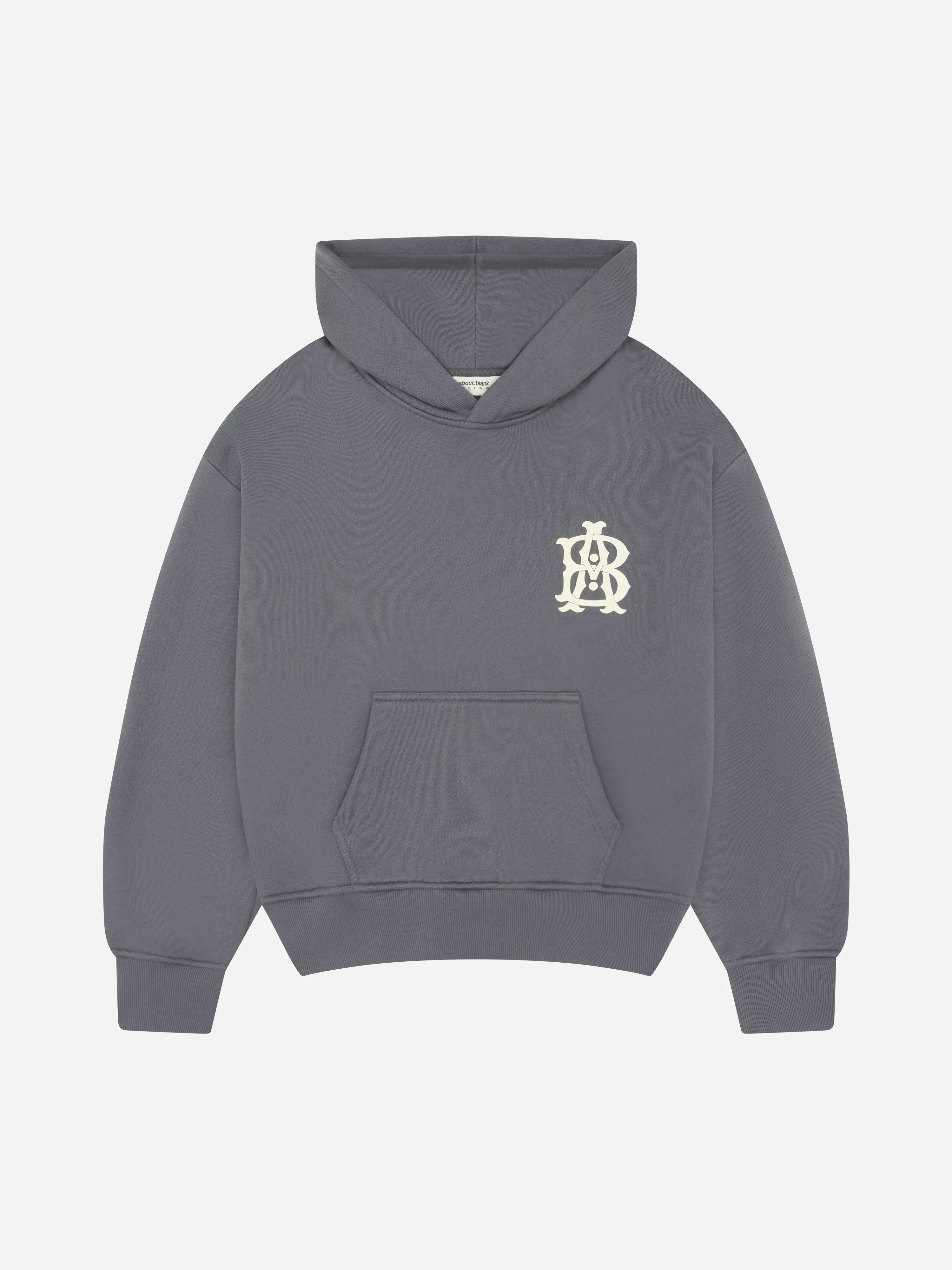monogram hoodie turbulence/ecru sold by about:blank