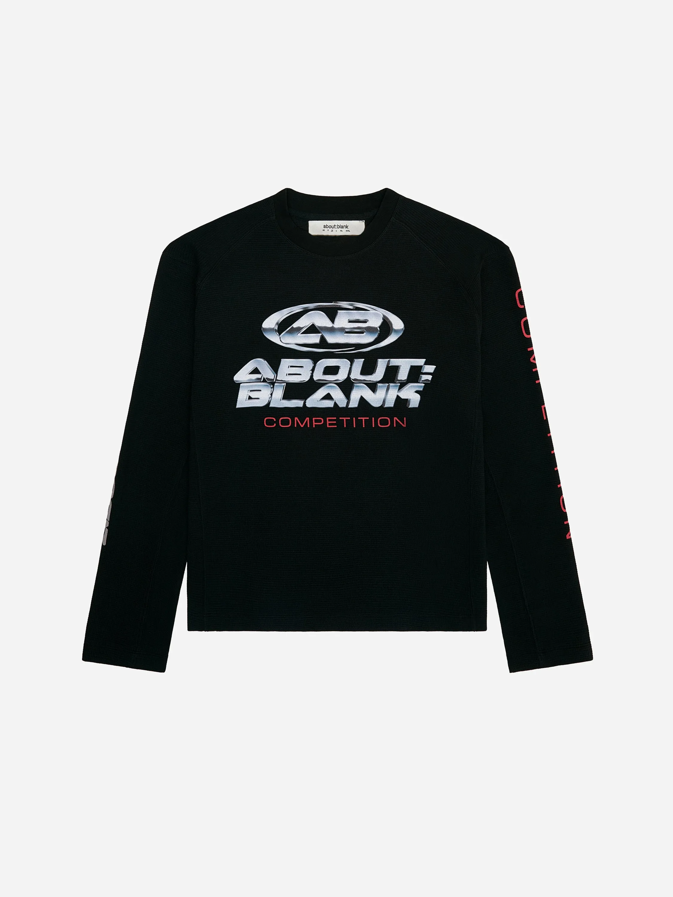 oblique championship long sleeve t-shirt black sold by about:blank
