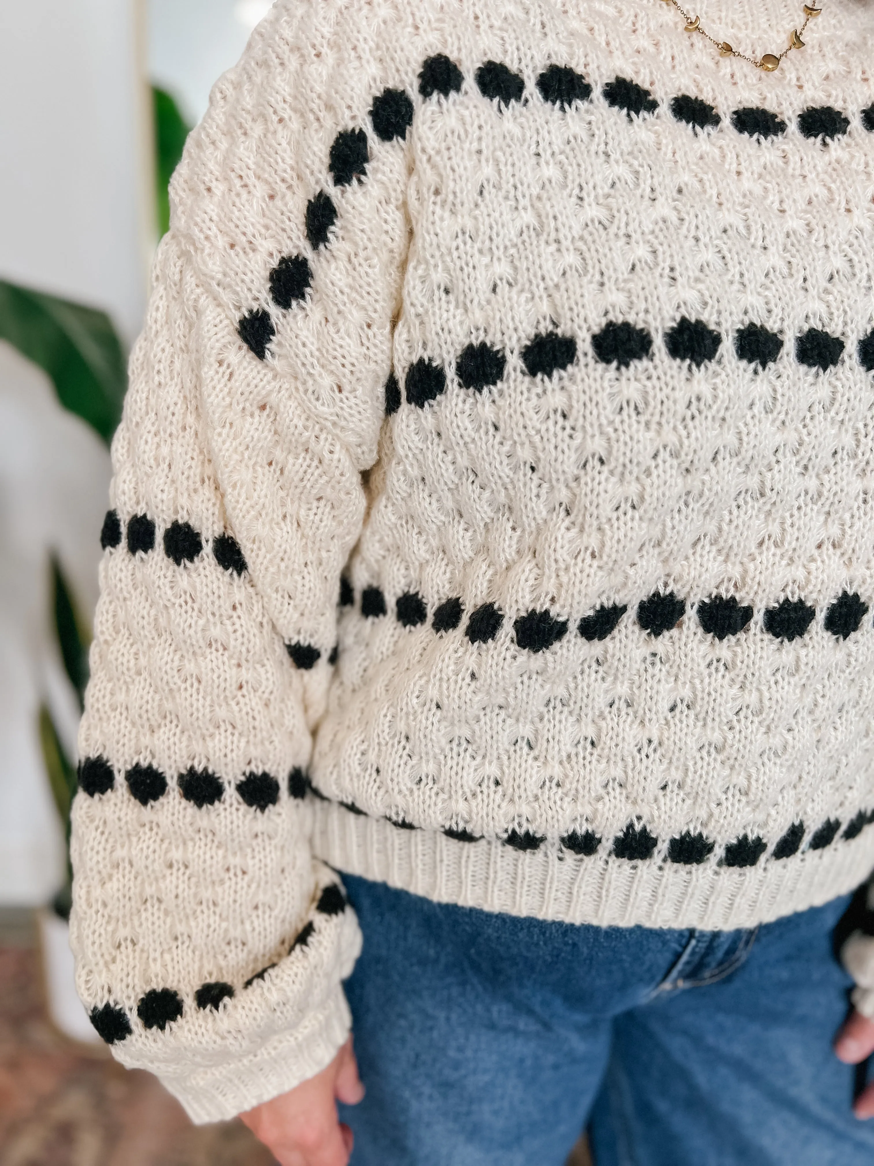 Stripe Oversized Balloon Knit Sweater sold by Poplar + Birch product image thumbnail 2