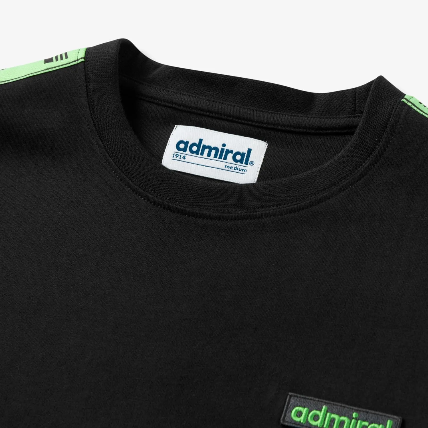 Bardon Repeat Tape T-Shirt - Black/Lime sold by Admiral Sports product image thumbnail 5