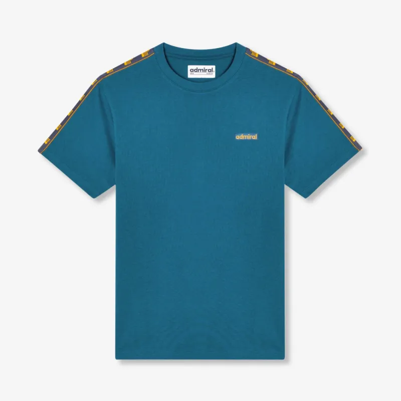 Bardon Repeat Tape T-Shirt - Teal/Yellow sold by Admiral Sports