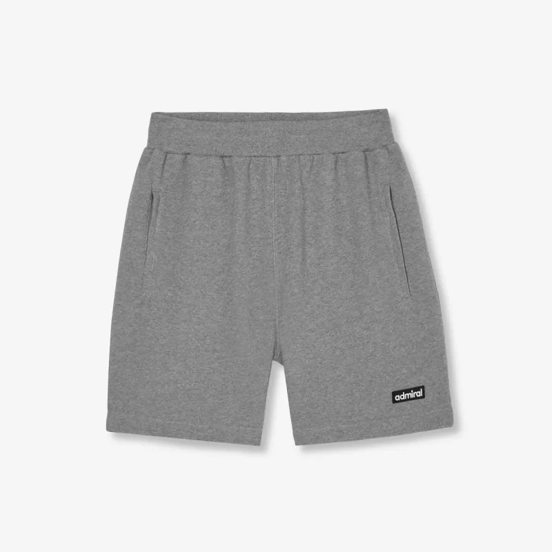 Ashton Embroidered Sweat Shorts - Grey Marl sold by Admiral Sports