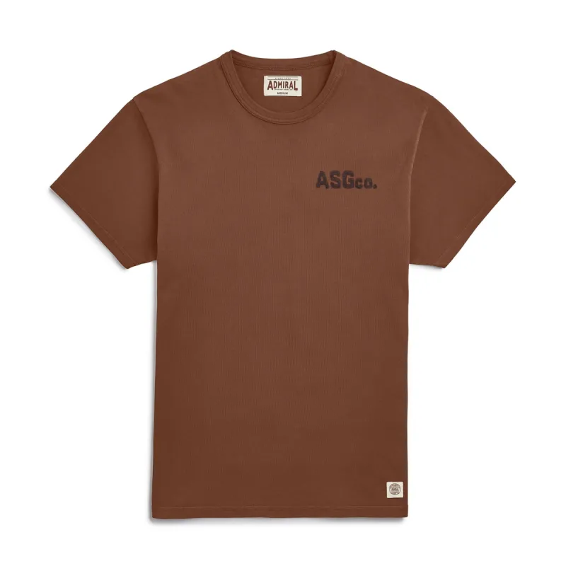 ASGco. Strip Logo T-Shirt - Latham Brown sold by Admiral Sports