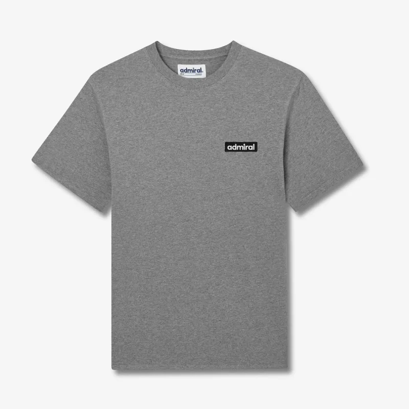 Denzell Embroidered T-Shirt - Grey Marl sold by Admiral Sports