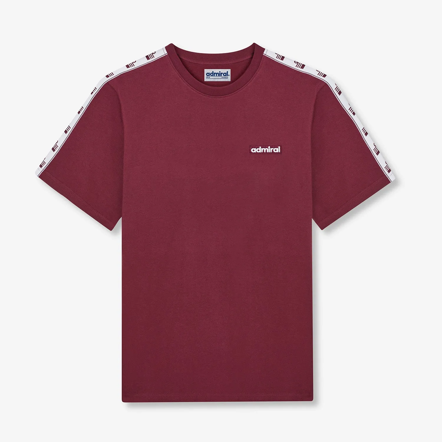 Bardon Repeat Tape T-Shirt - Burgundy sold by Admiral Sports