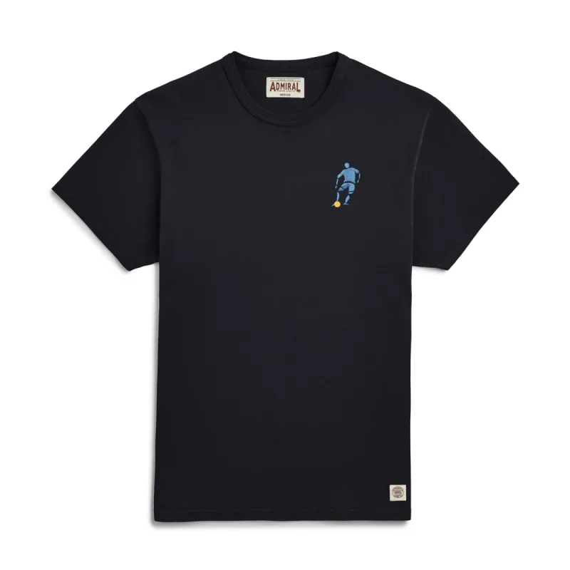 Free Form Football Embroidery T-Shirt - Kite Black sold by Admiral Sports