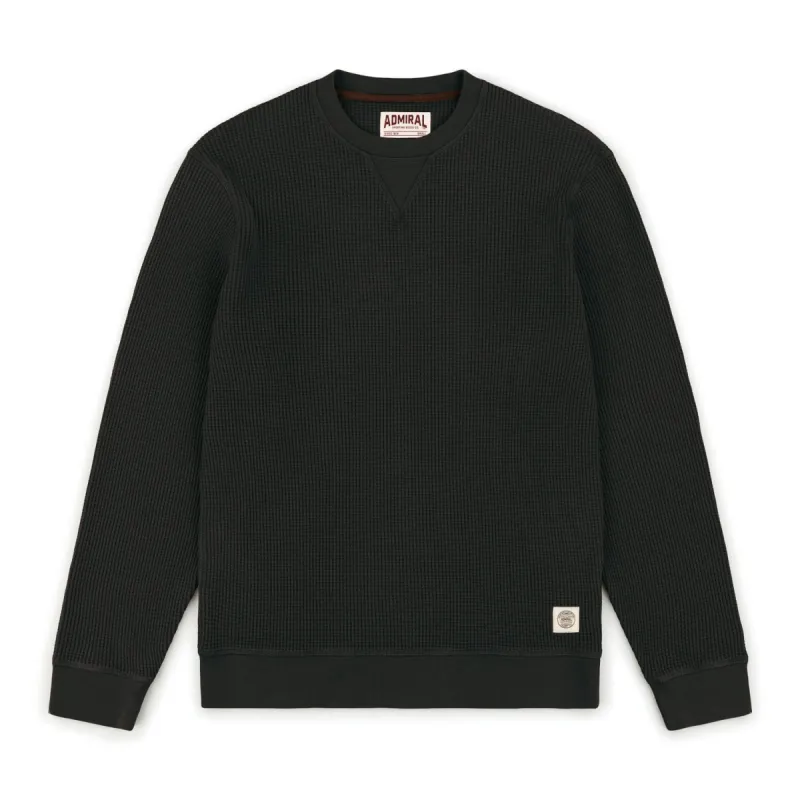 Albion Waffle Sweatshirt - Foax Black sold by Admiral Sports