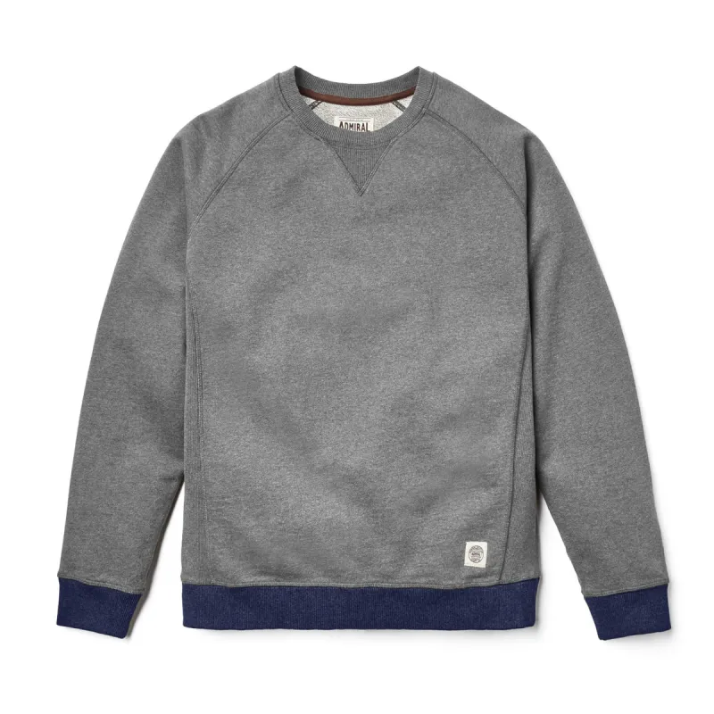 Rowley Raglan Sweatshirt - Condor Grey Marl / Grackle Blue Marl sold by Admiral Sports