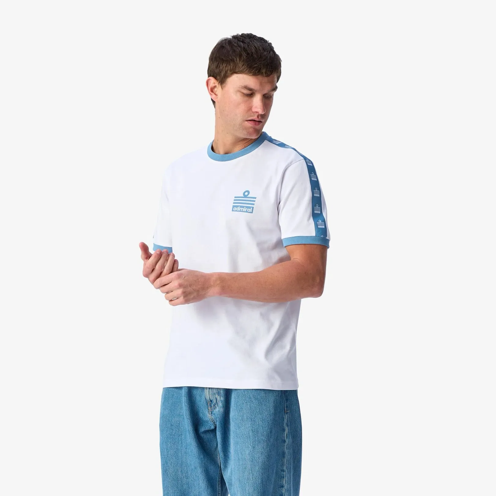 Perryman Tape T-Shirt - White/Sky sold by Admiral Sports product image thumbnail 2