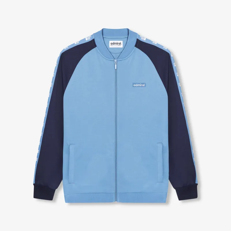 Barnes Bomber Track Top - Sky Blue/Navy made by Admiral Sports
