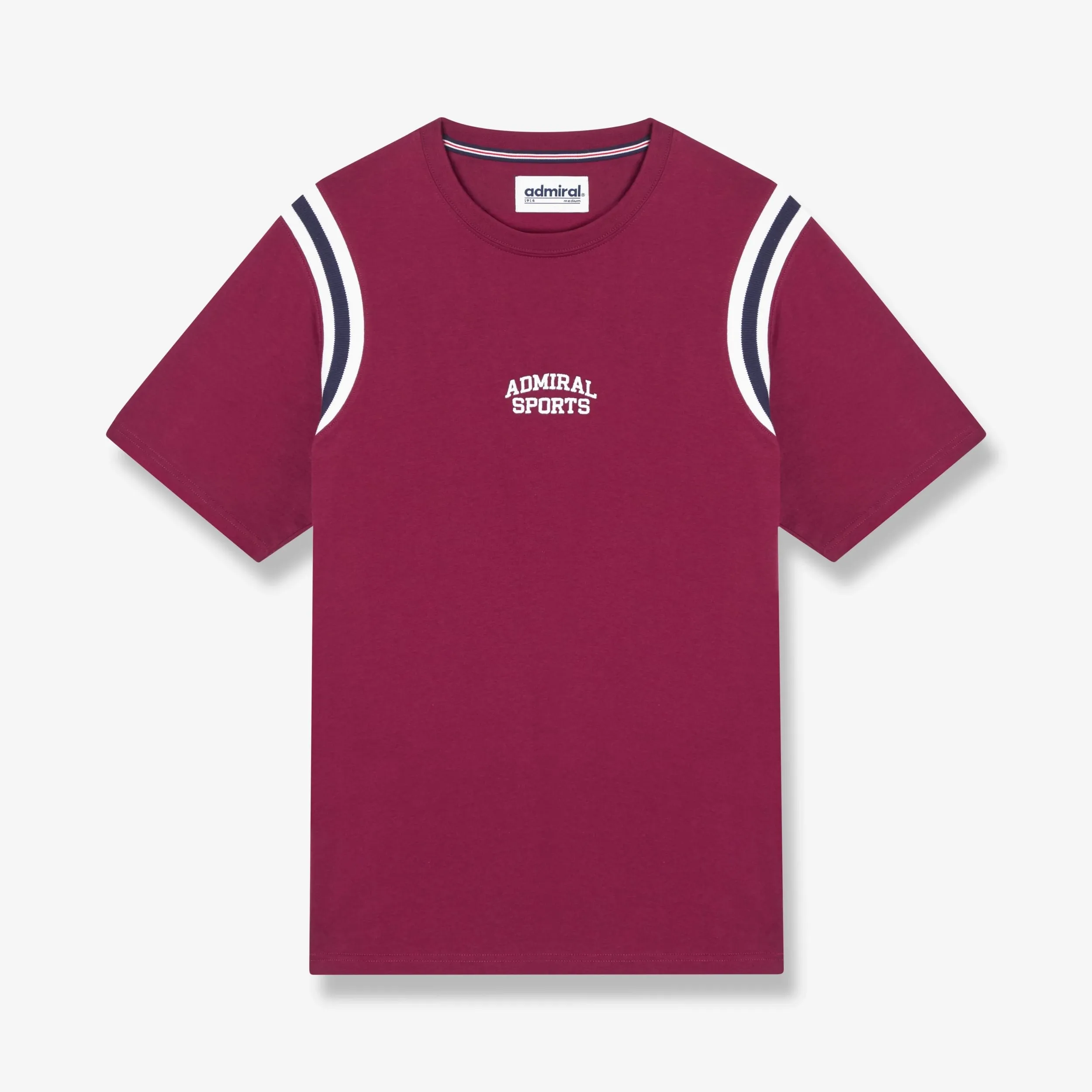 Chivers Rib Insert T-Shirt - Burgundy sold by Admiral Sports