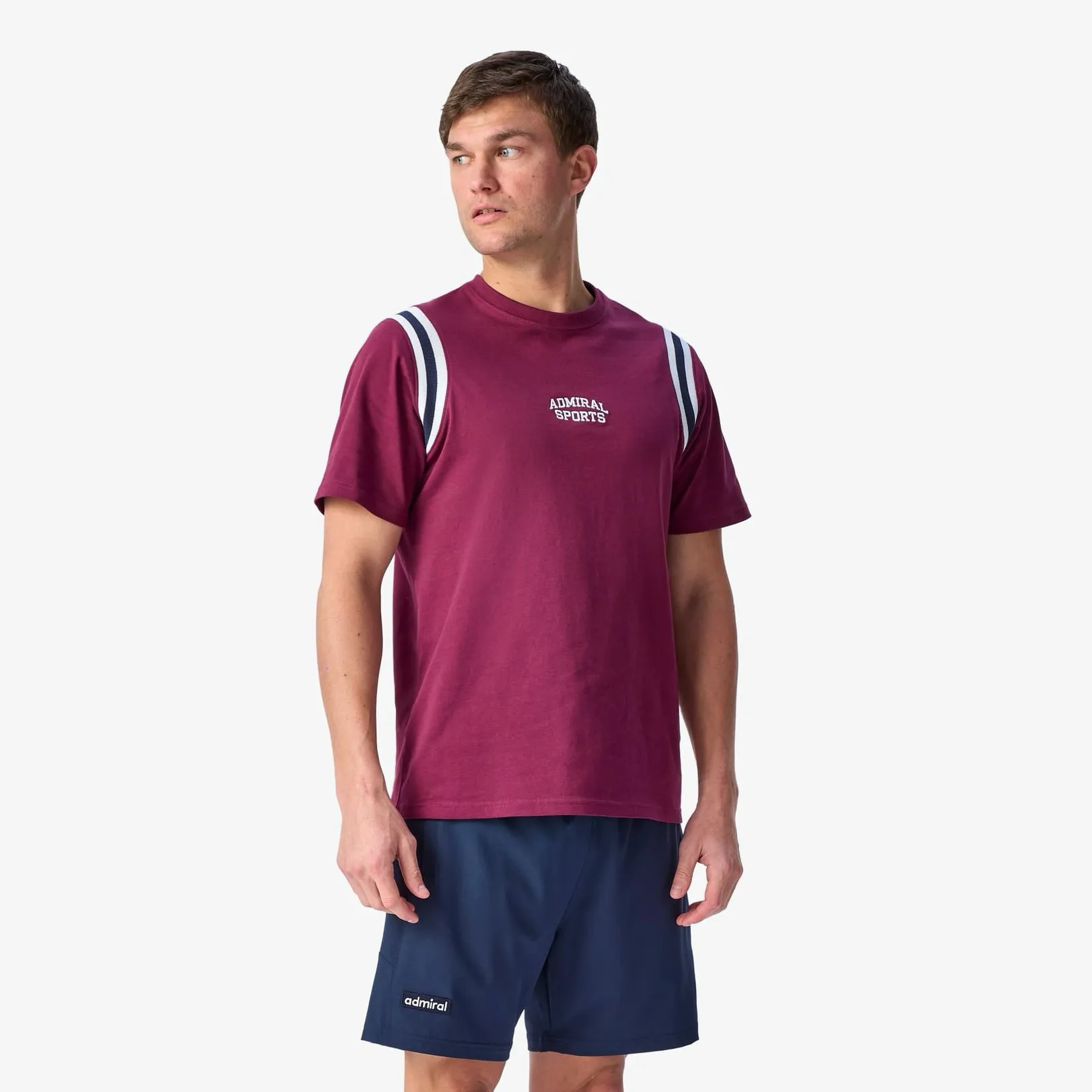 Chivers Rib Insert T-Shirt - Burgundy sold by Admiral Sports product image thumbnail 2