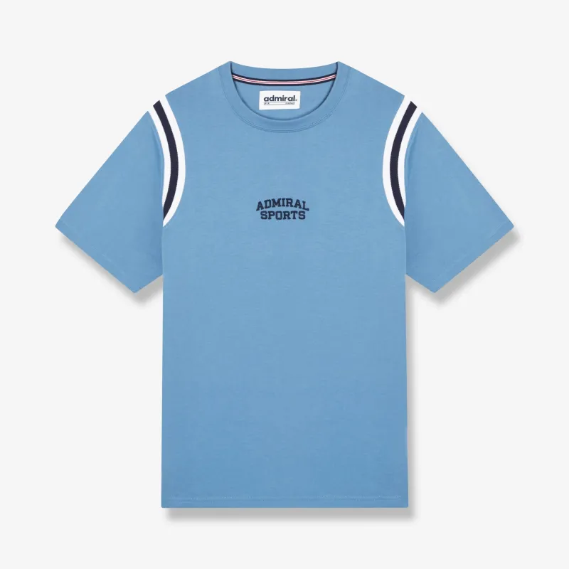 Chivers Rib Insert T-Shirt - Sky Blue made by Admiral Sports