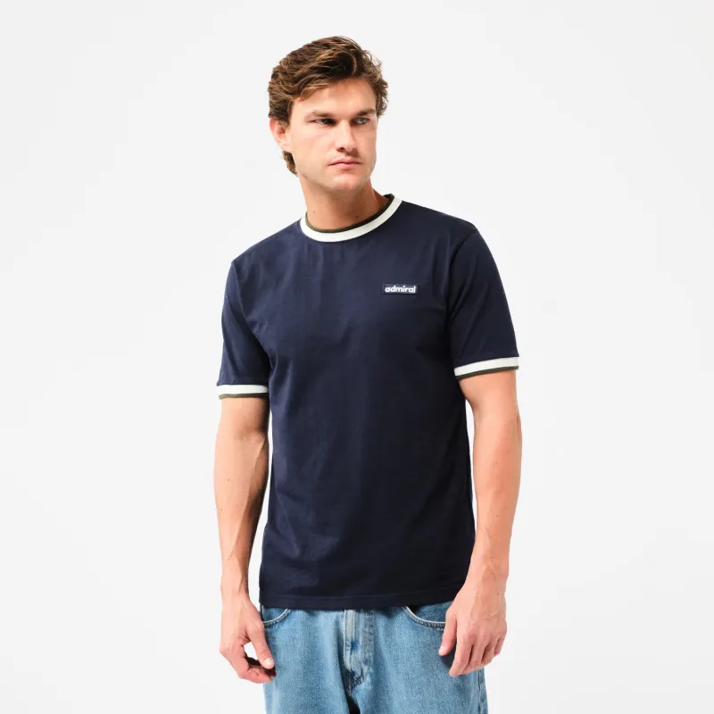 Neal Ringer T-Shirt - Navy sold by Admiral Sports