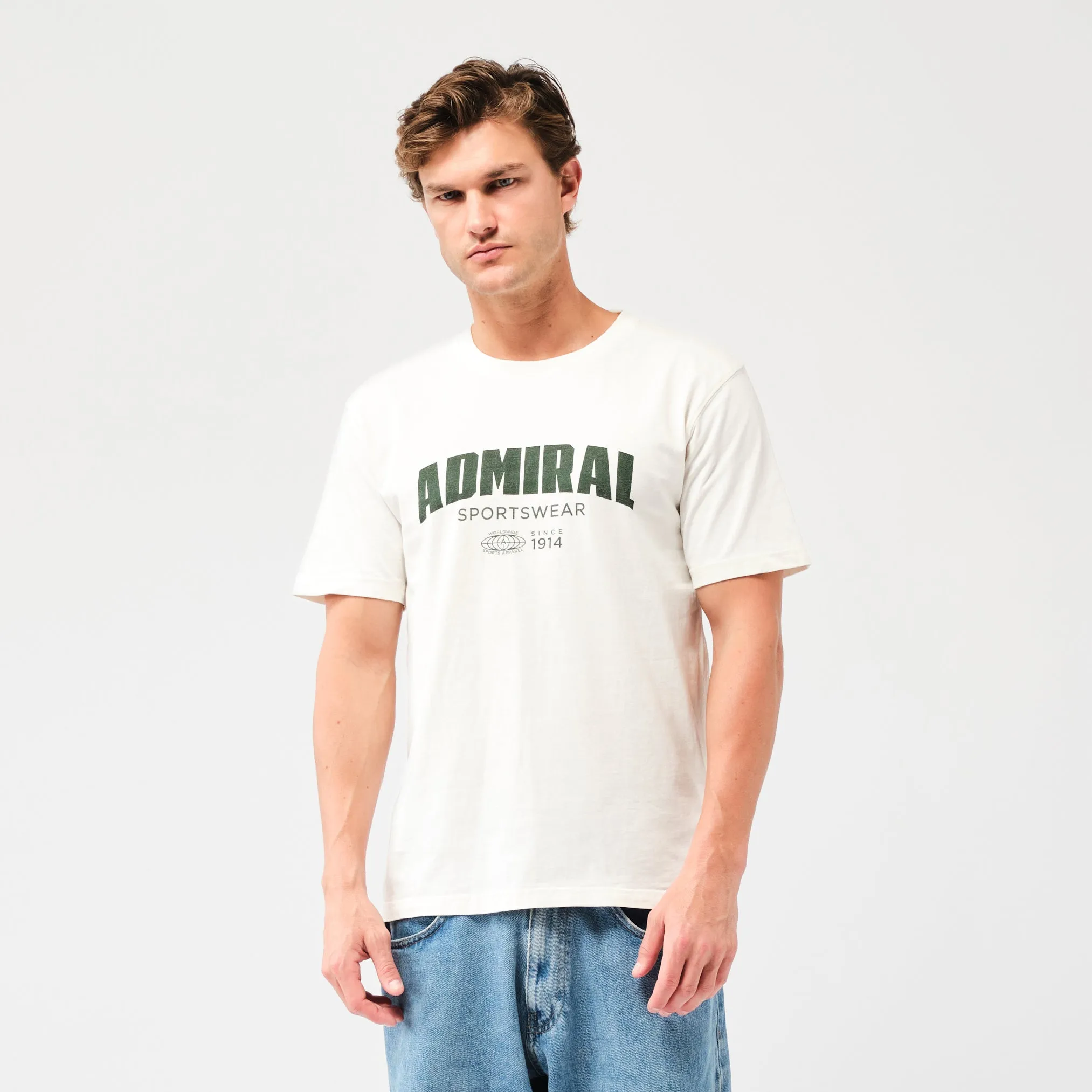 Admiral Globe T-Shirt - Off-White sold by Admiral Sports product image thumbnail 2