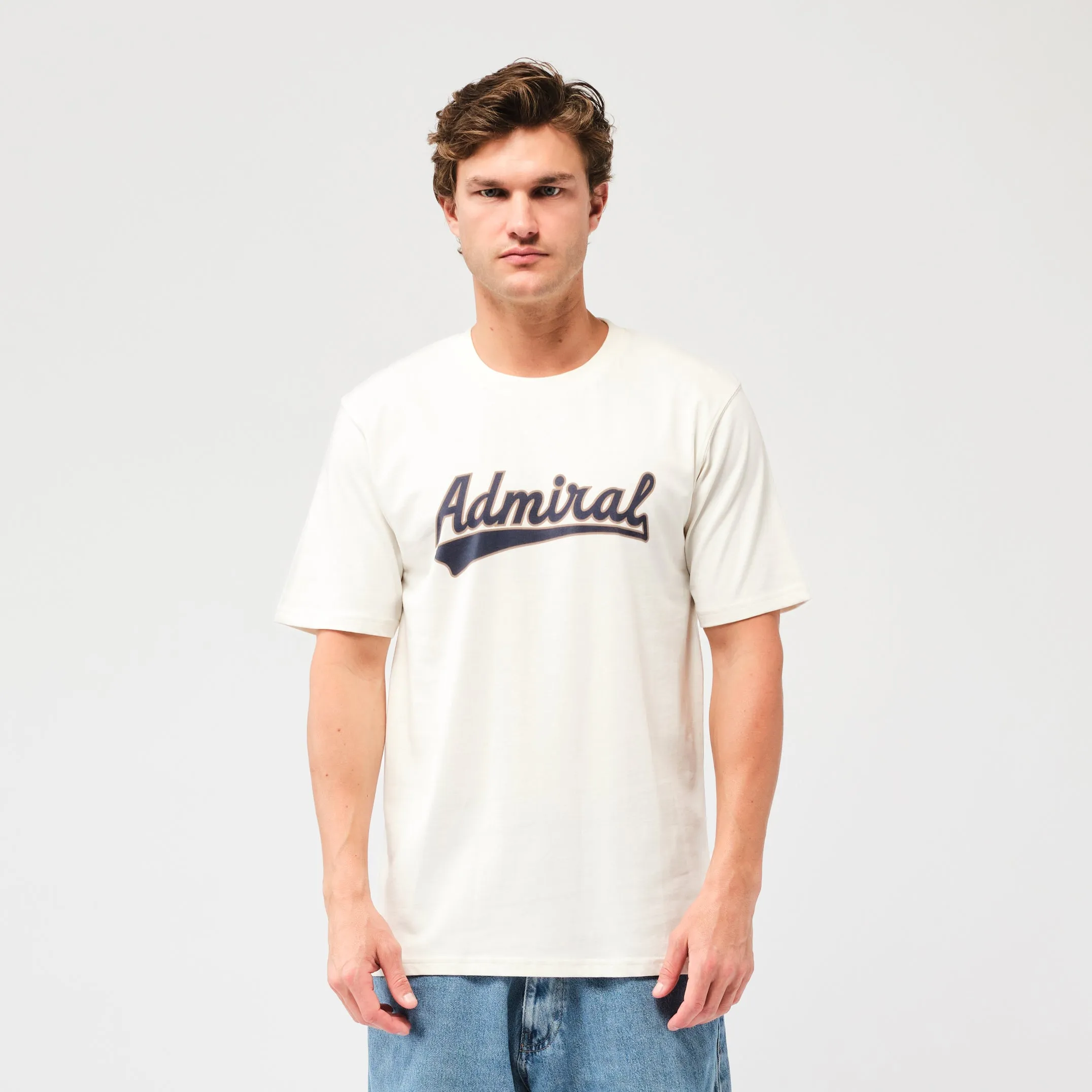Admiral Script T-Shirt - Off-White sold by Admiral Sports product image thumbnail 2