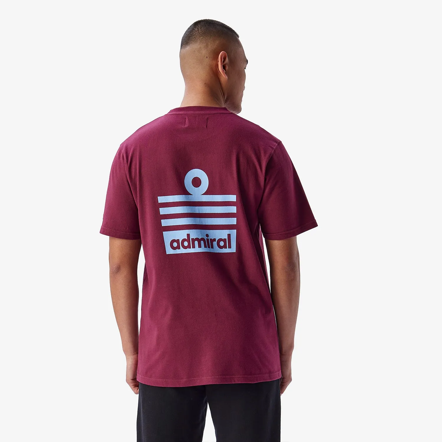 Admiral Ensign T-Shirt - Burgundy/Sky sold by Admiral Sports product image thumbnail 5