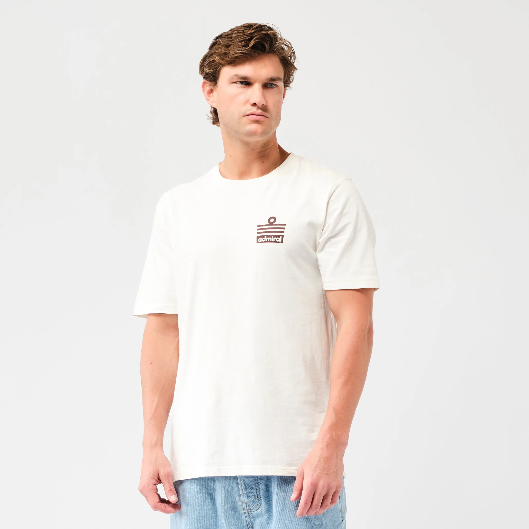 Admiral Ensign T-Shirt - Off-White/Brown sold by Admiral Sports product image thumbnail 2
