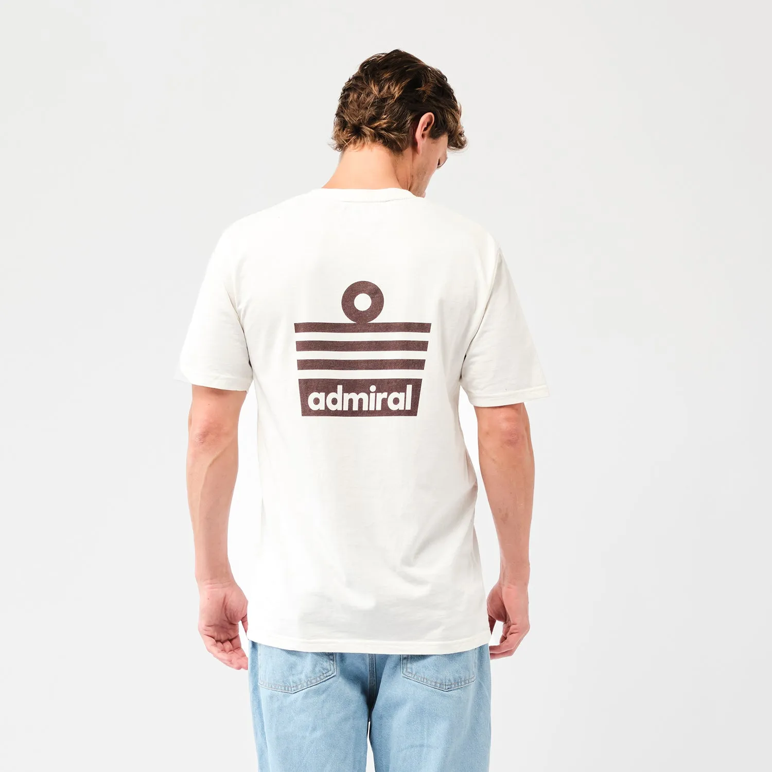 Admiral Ensign T-Shirt - Off-White/Brown sold by Admiral Sports product image thumbnail 3