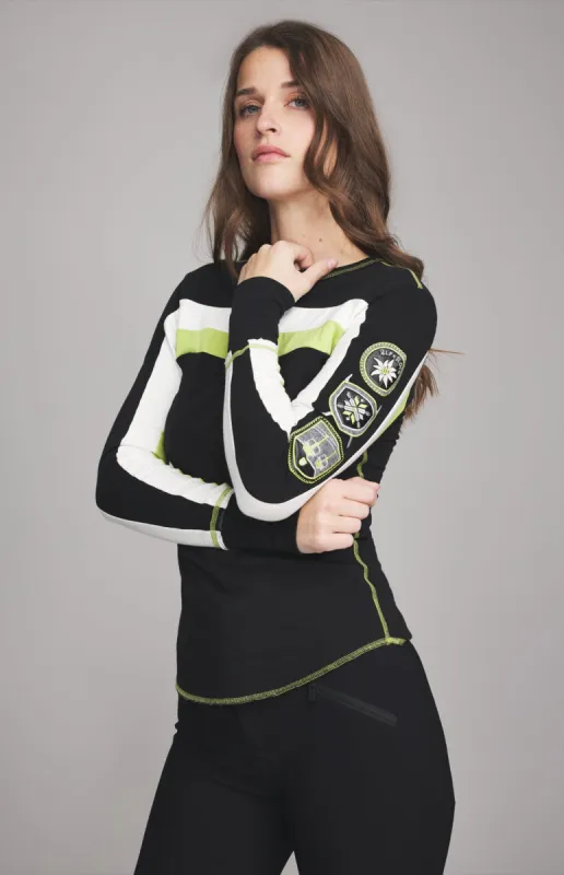 Retro Stripe Crew | Black made by Alp N Rock